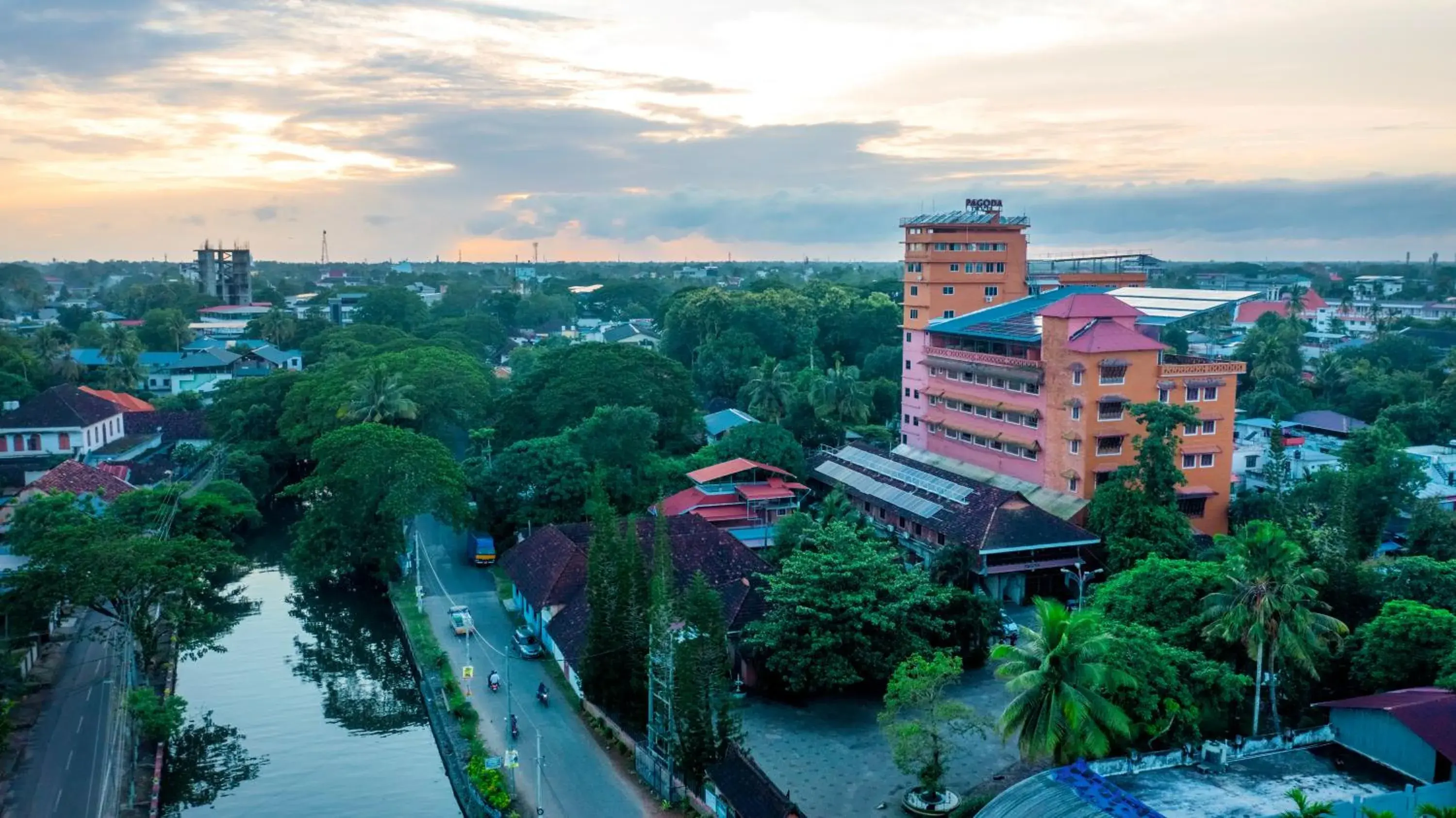 Bird's eye view in Pagoda Resorts Alleppey Bird's eye view in Pagoda Resorts Alleppey