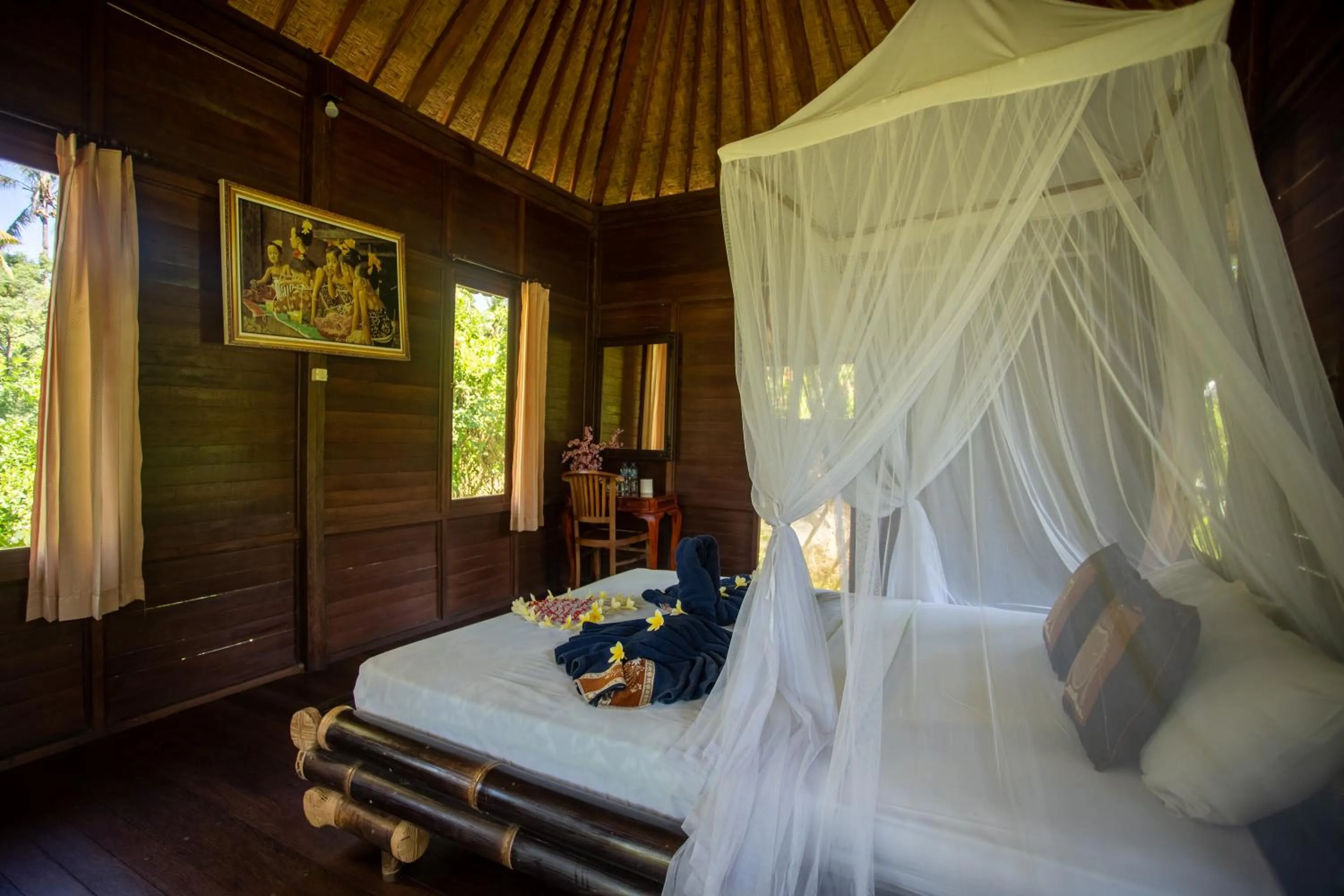Bed in Villa Uma Ayu Sidemen