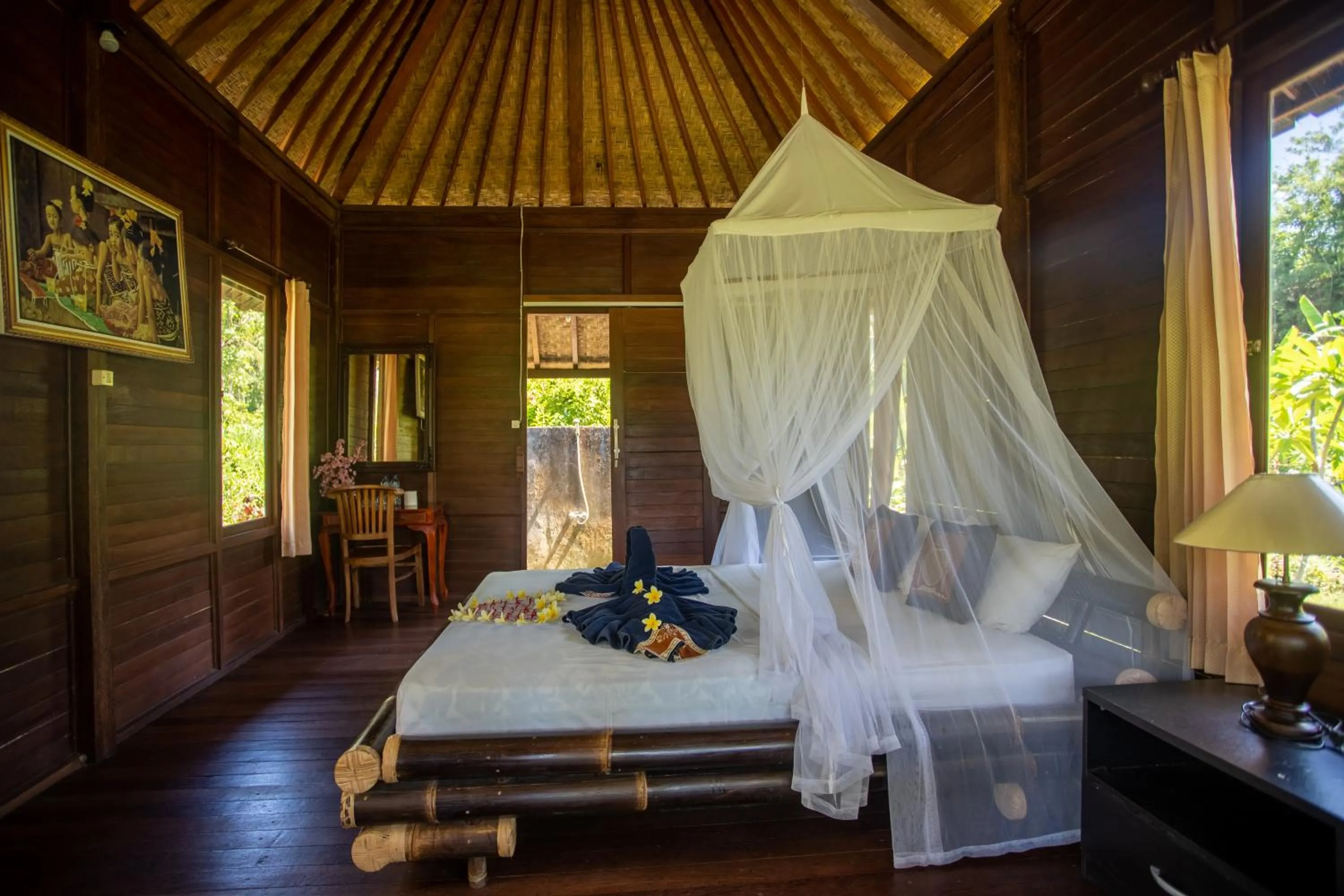 Bed in Villa Uma Ayu Sidemen