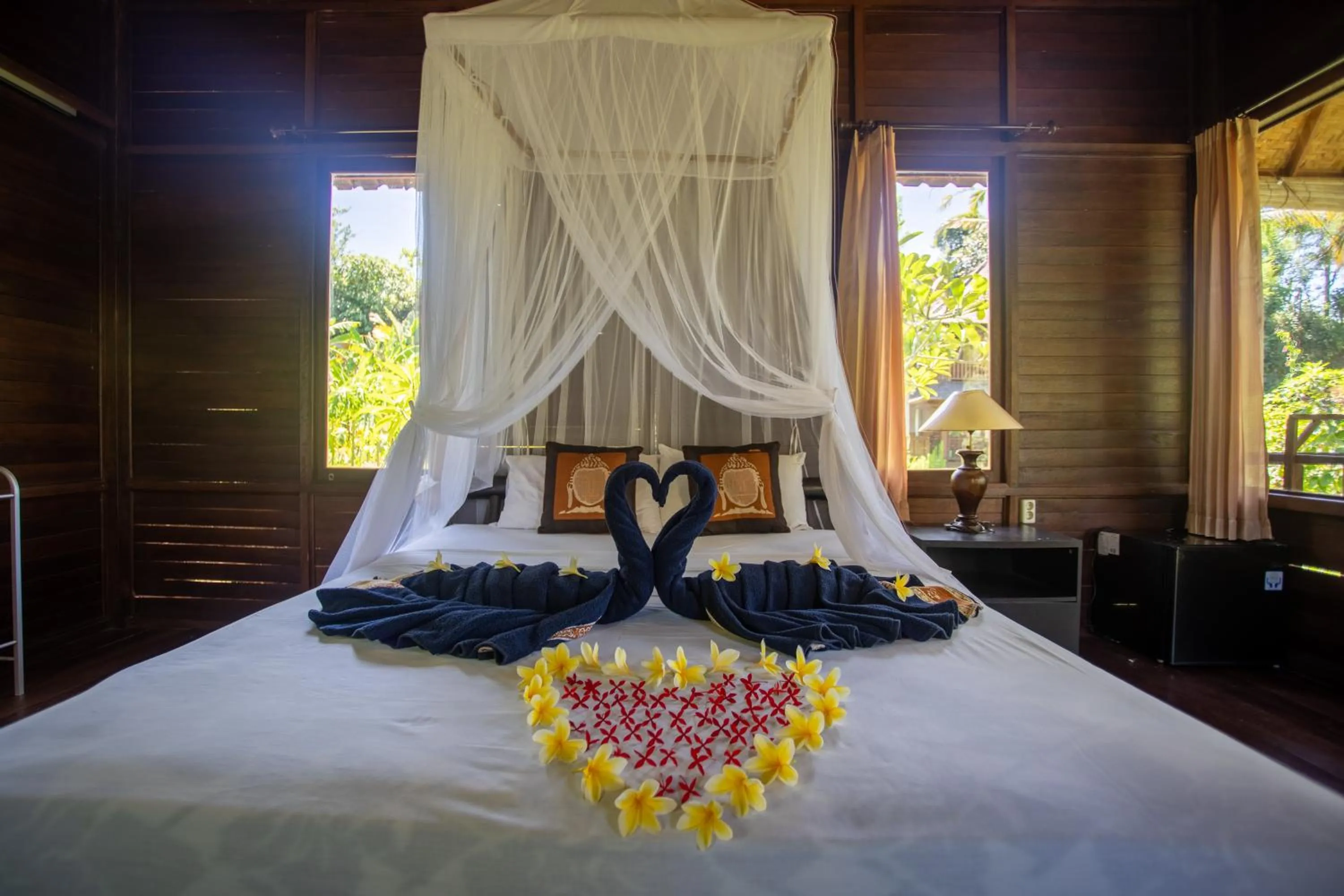 Bed in Villa Uma Ayu Sidemen