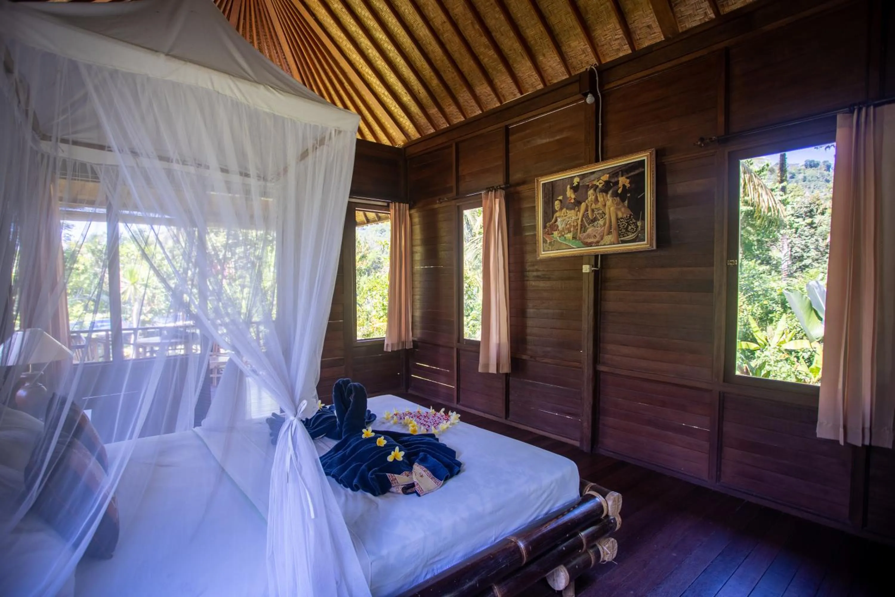 Bed in Villa Uma Ayu Sidemen