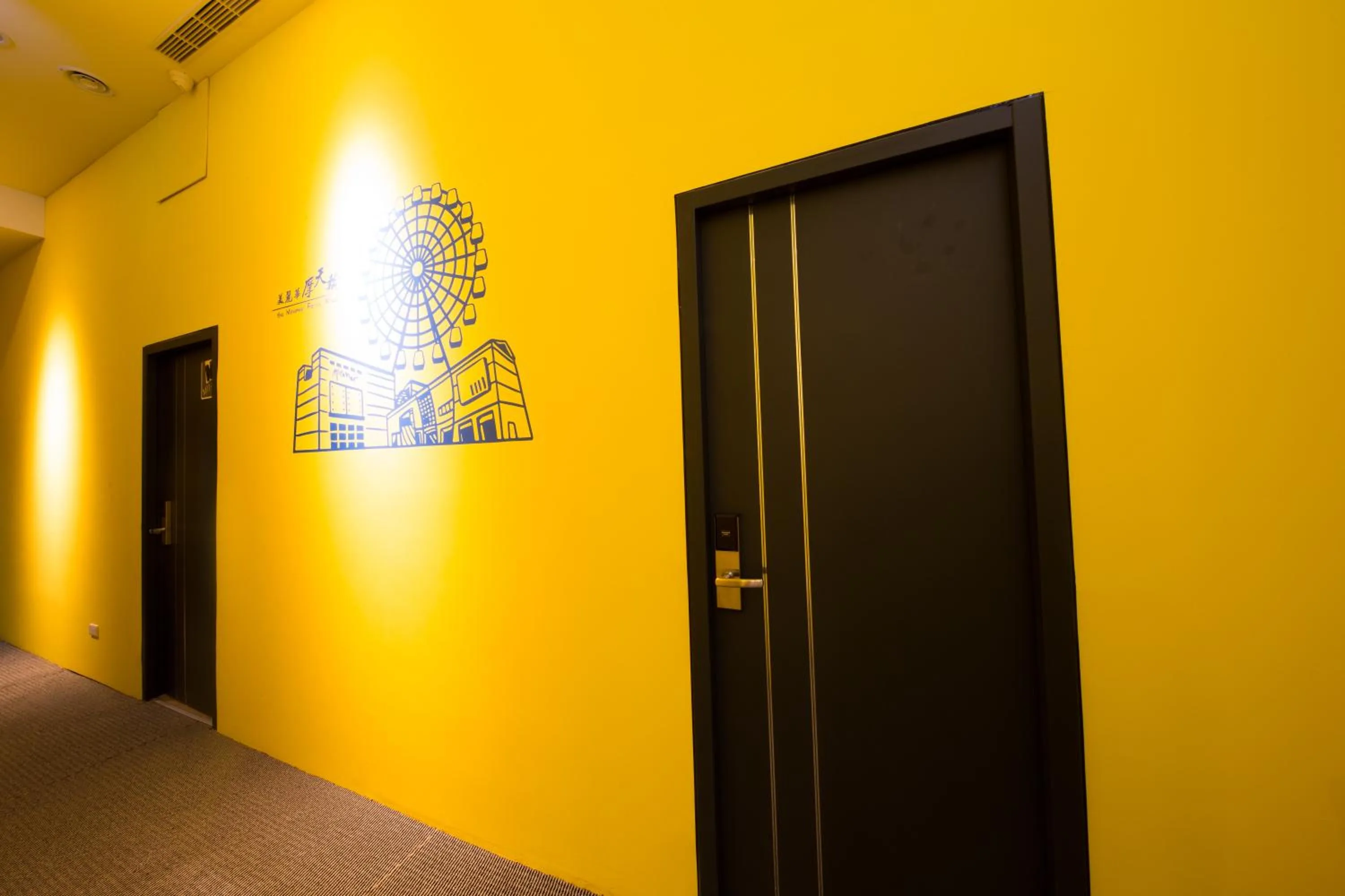 Decorative detail in SleepBox Hostel