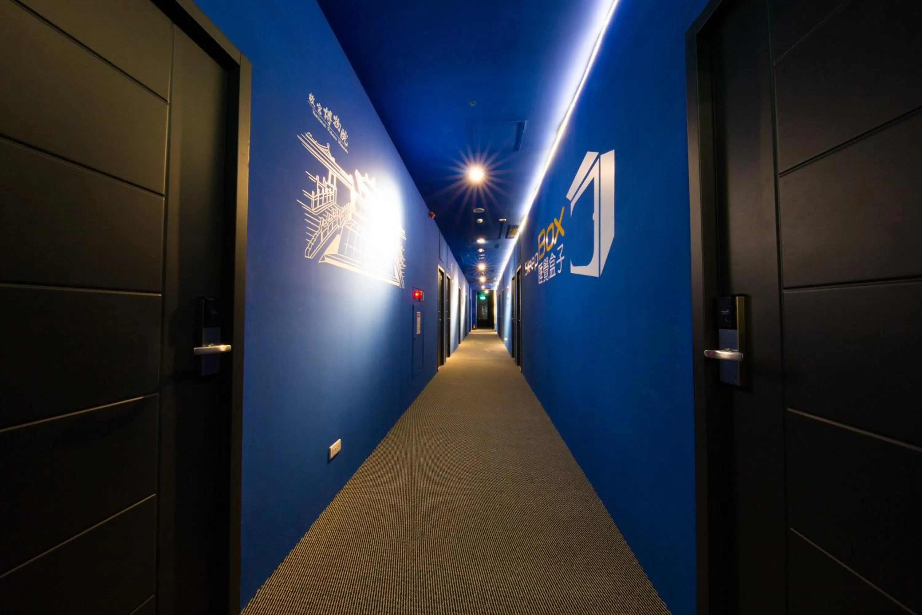 Decorative detail in SleepBox Hostel