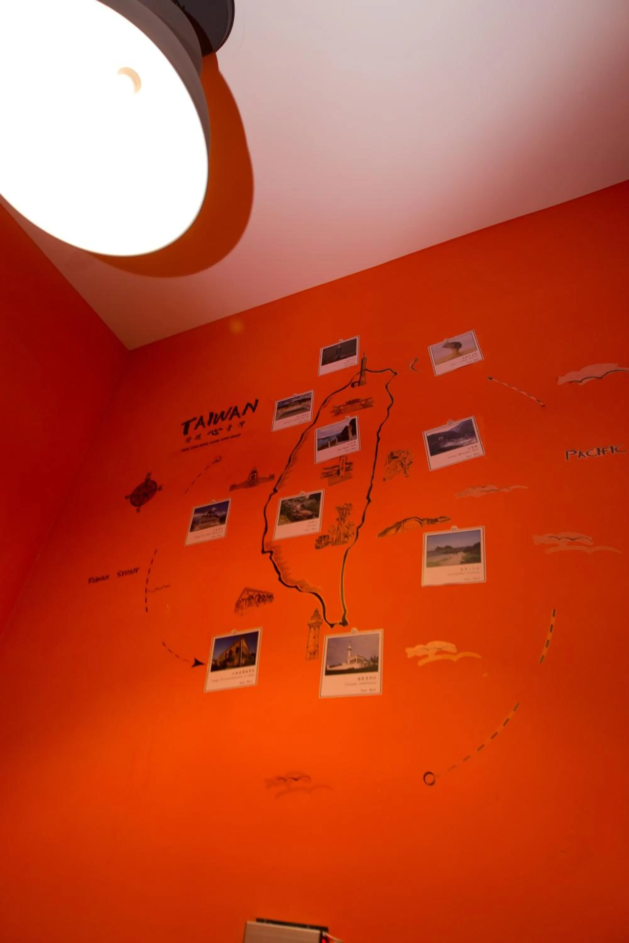 Decorative detail in SleepBox Hostel