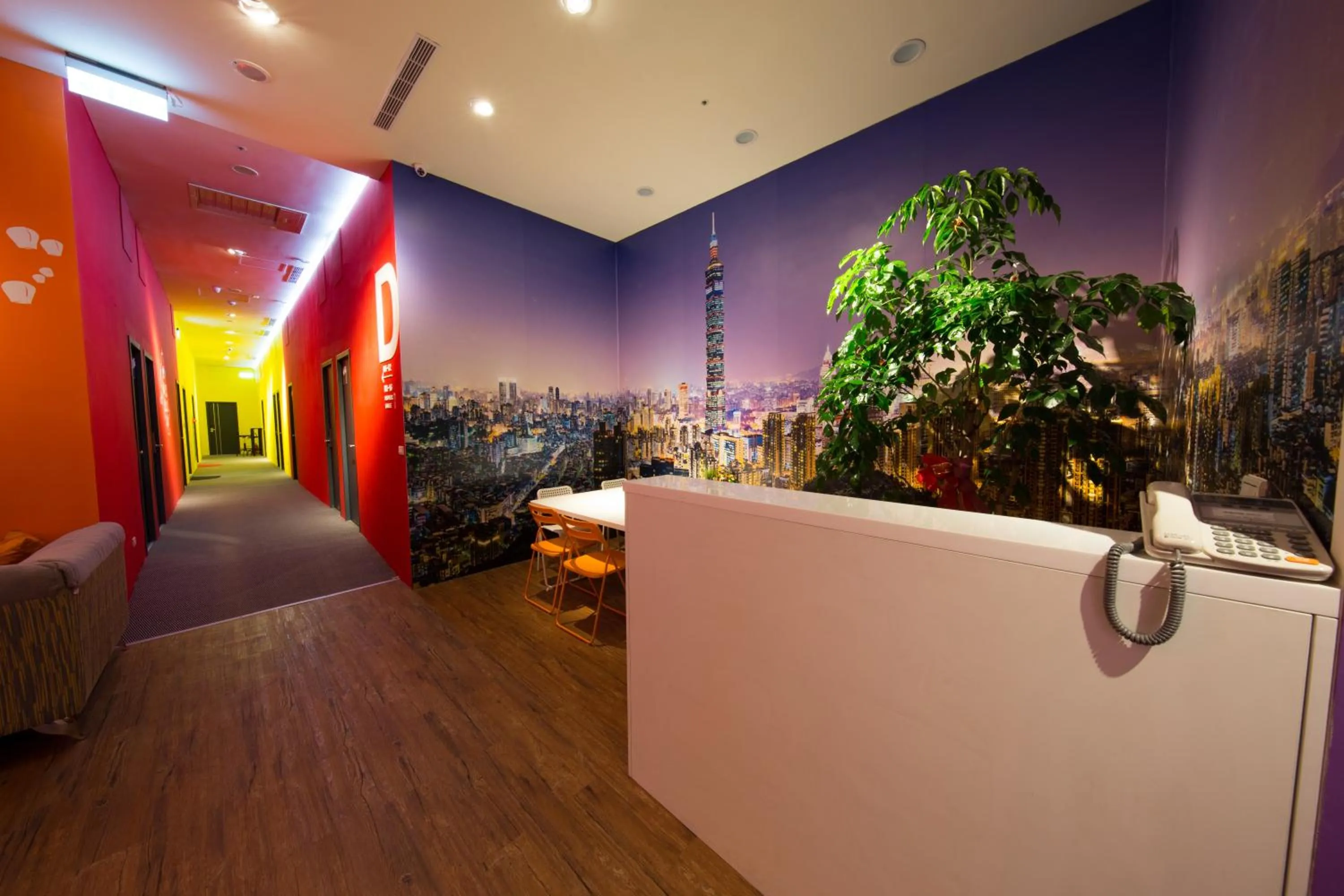 Decorative detail in SleepBox Hostel