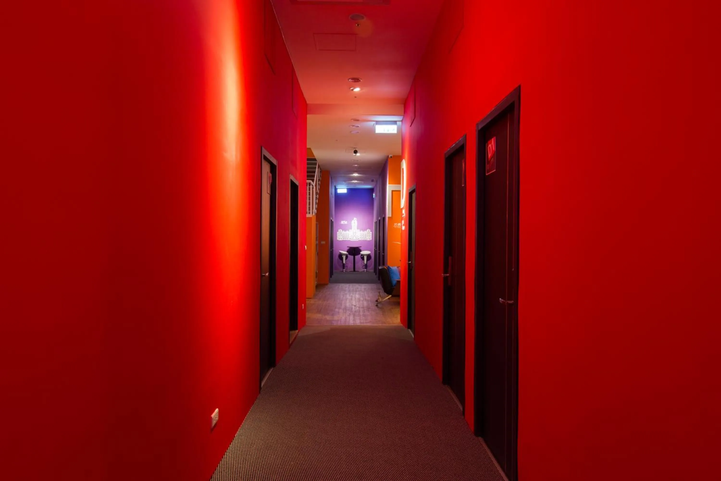 Decorative detail in SleepBox Hostel