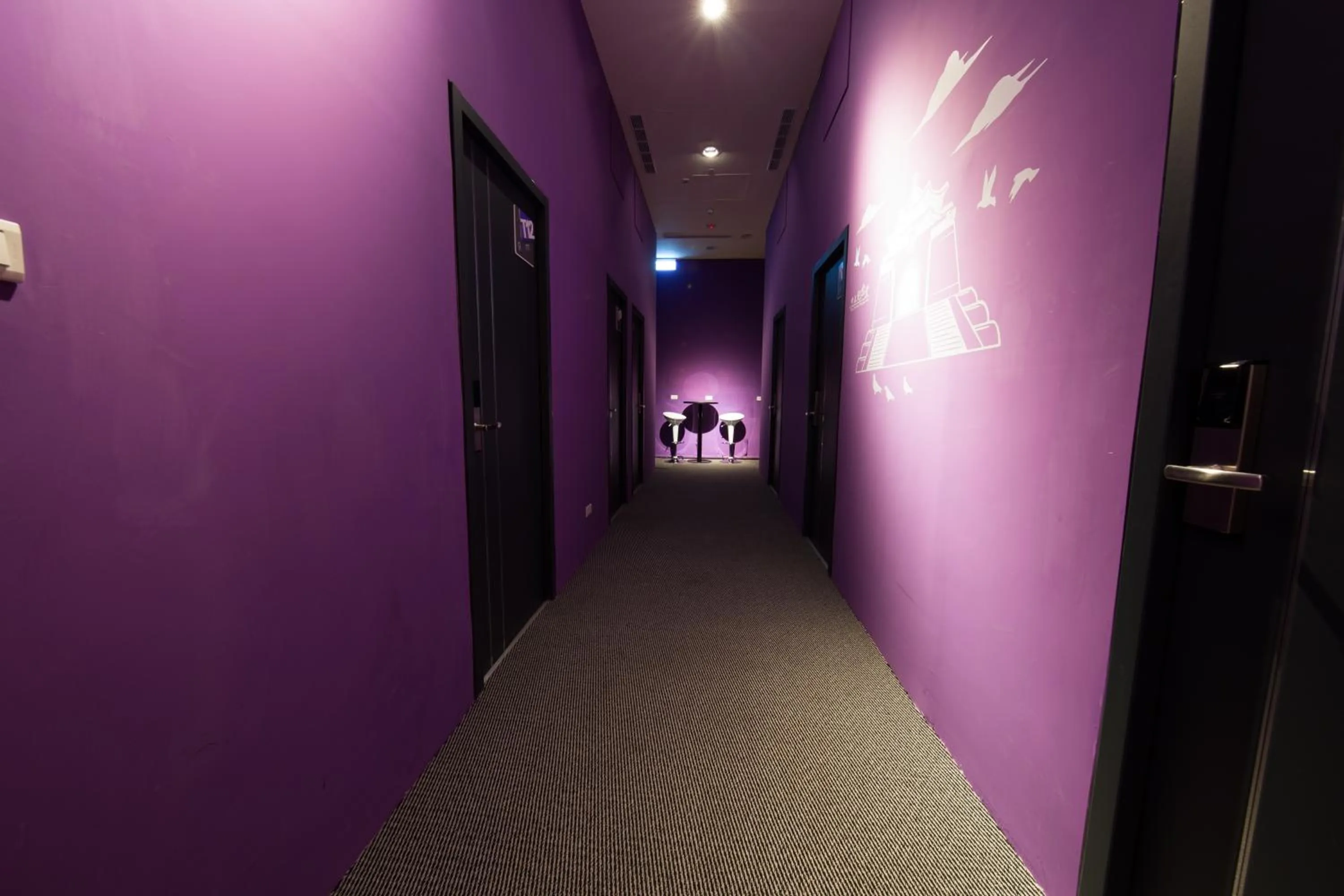 Decorative detail in SleepBox Hostel