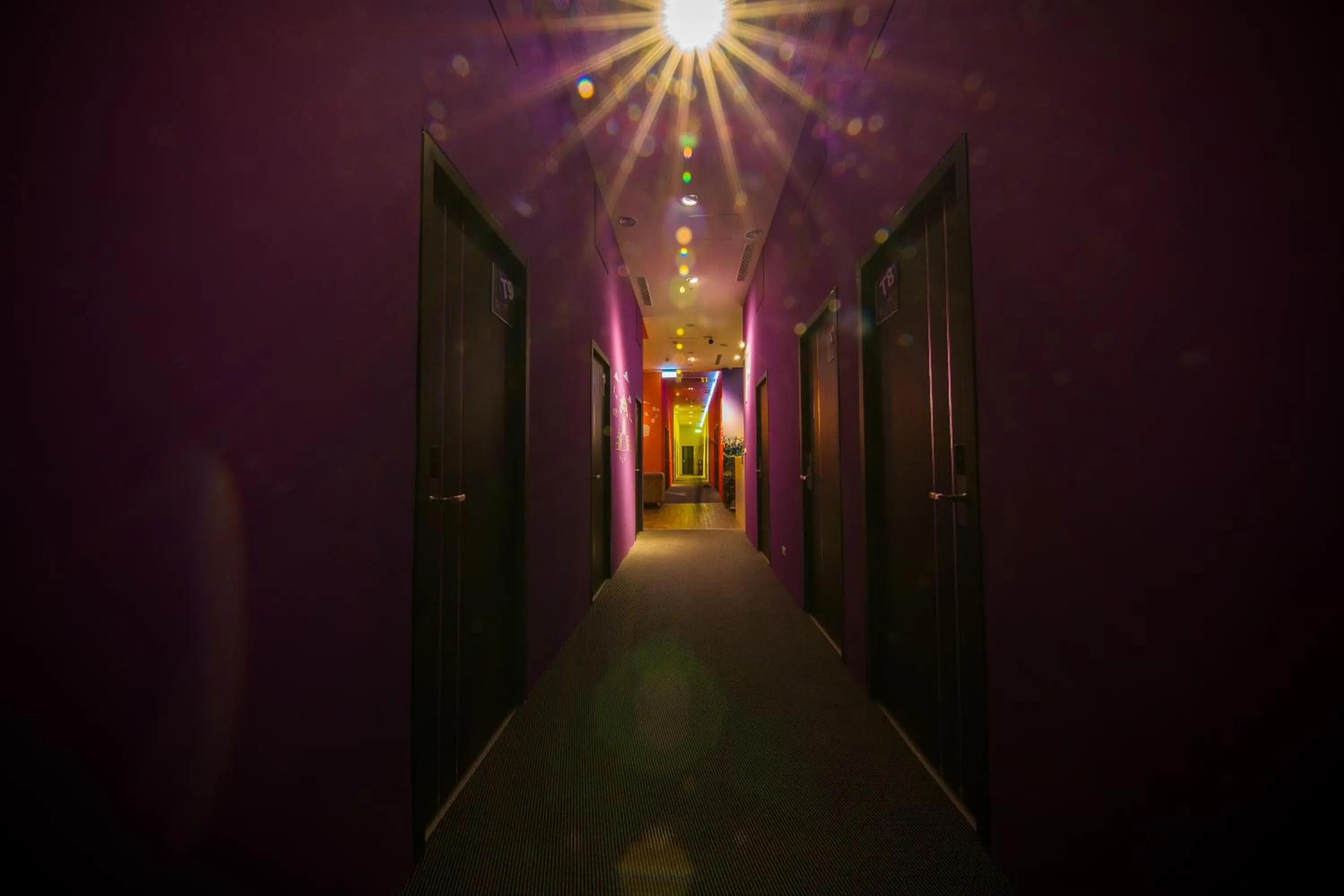 Decorative detail in SleepBox Hostel