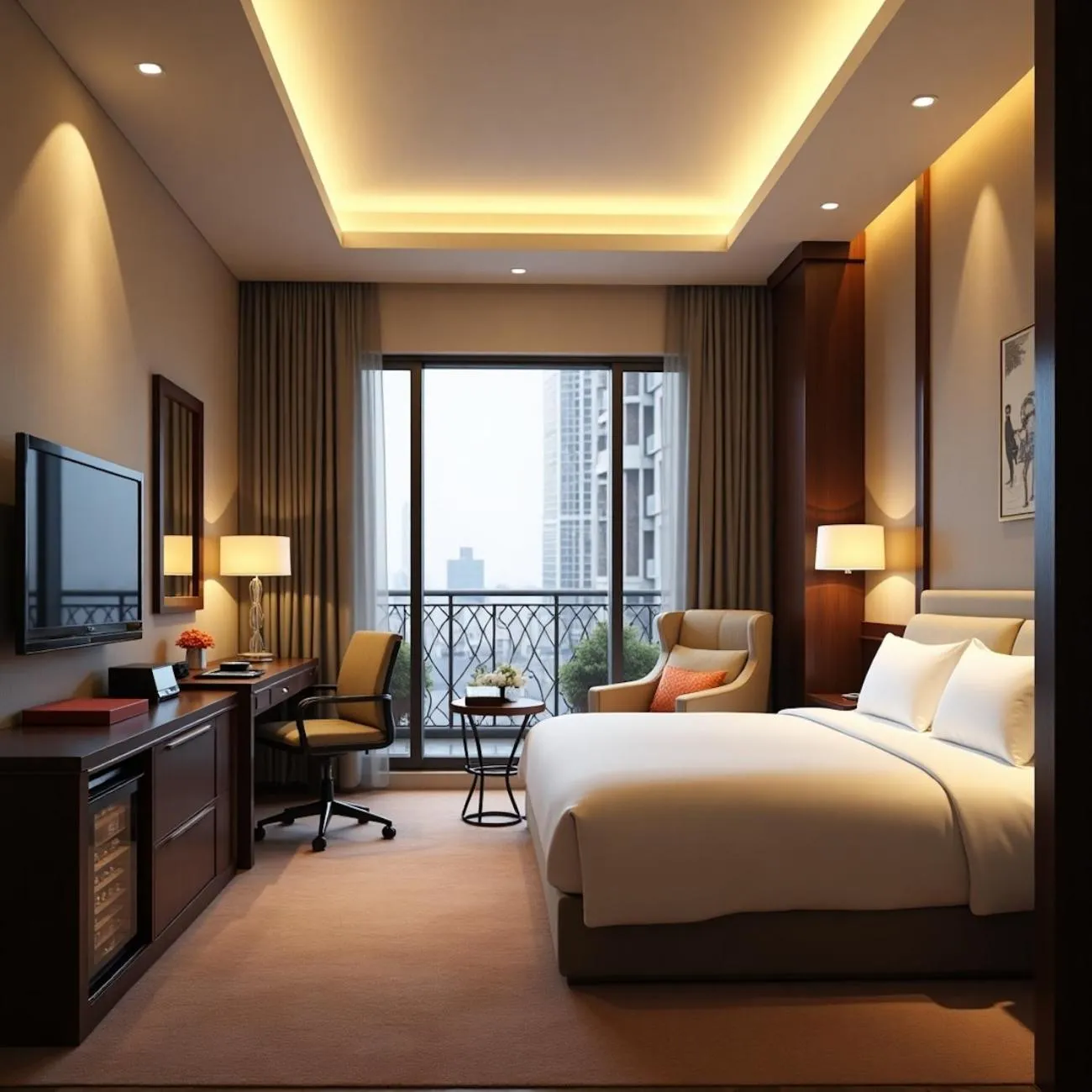 Bedroom, Bed in Hotel Urban Royale - IGI Airport Delhi