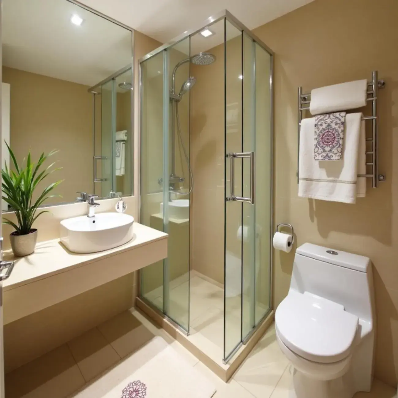 Bathroom in Hotel Urban Royale - IGI Airport Delhi Bathroom in Hotel Urban Royale - IGI Airport Delhi