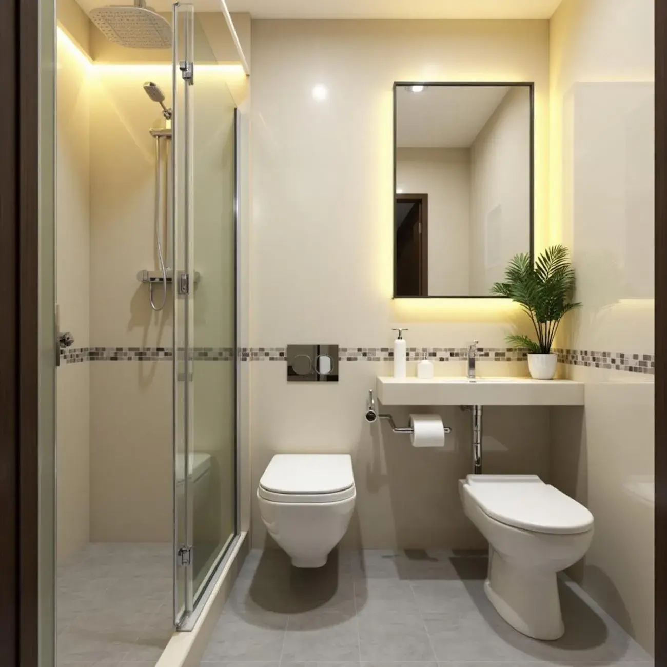 Bathroom in Hotel Urban Royale - IGI Airport Delhi Bathroom in Hotel Urban Royale - IGI Airport Delhi