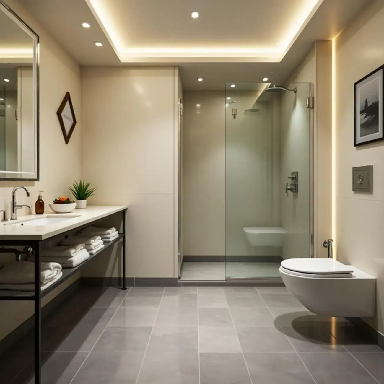 Bathroom in Hotel Urban Royale - IGI Airport Delhi Bathroom in Hotel Urban Royale - IGI Airport Delhi