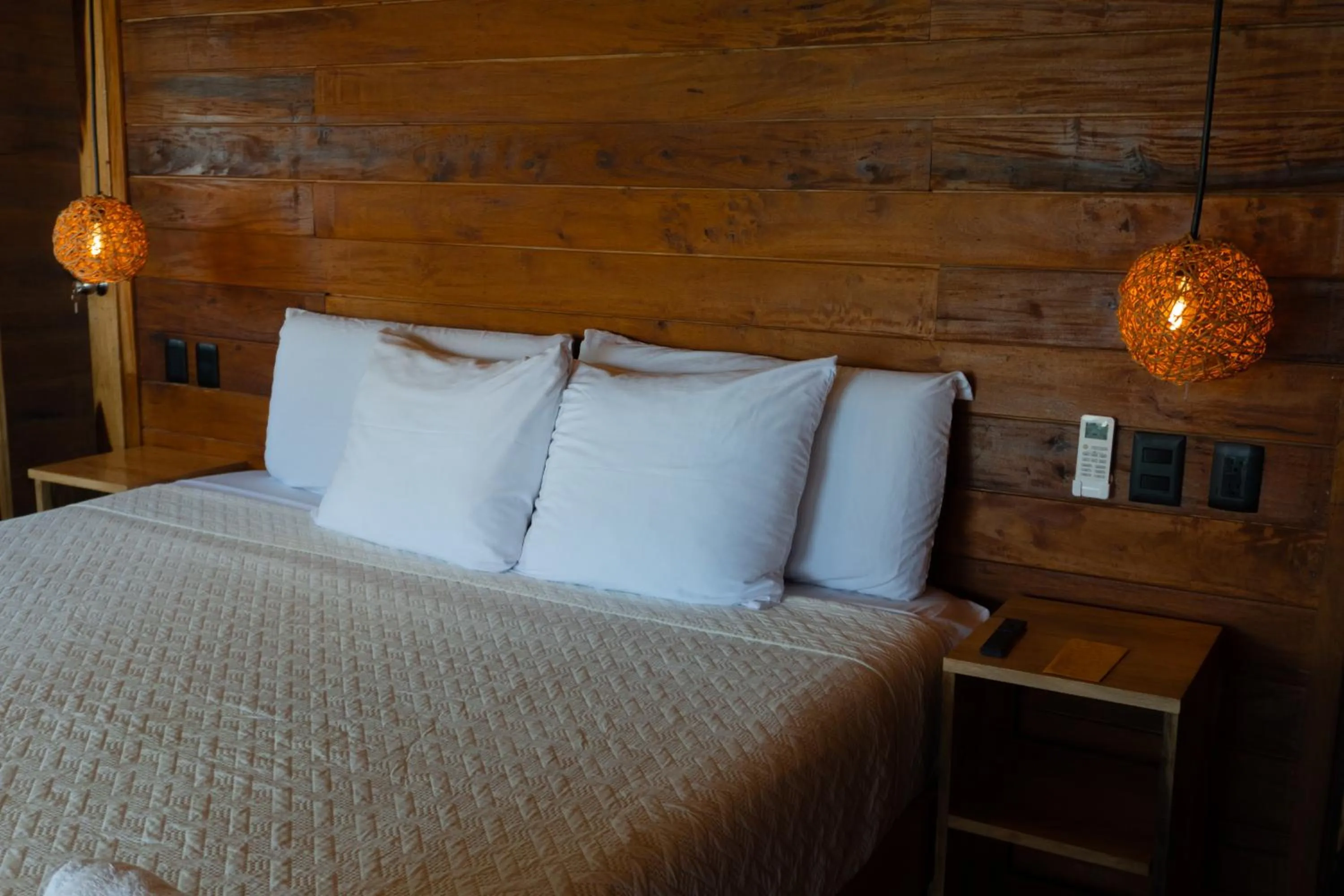 Bed in Hotel Solana Bacalar Lakefront