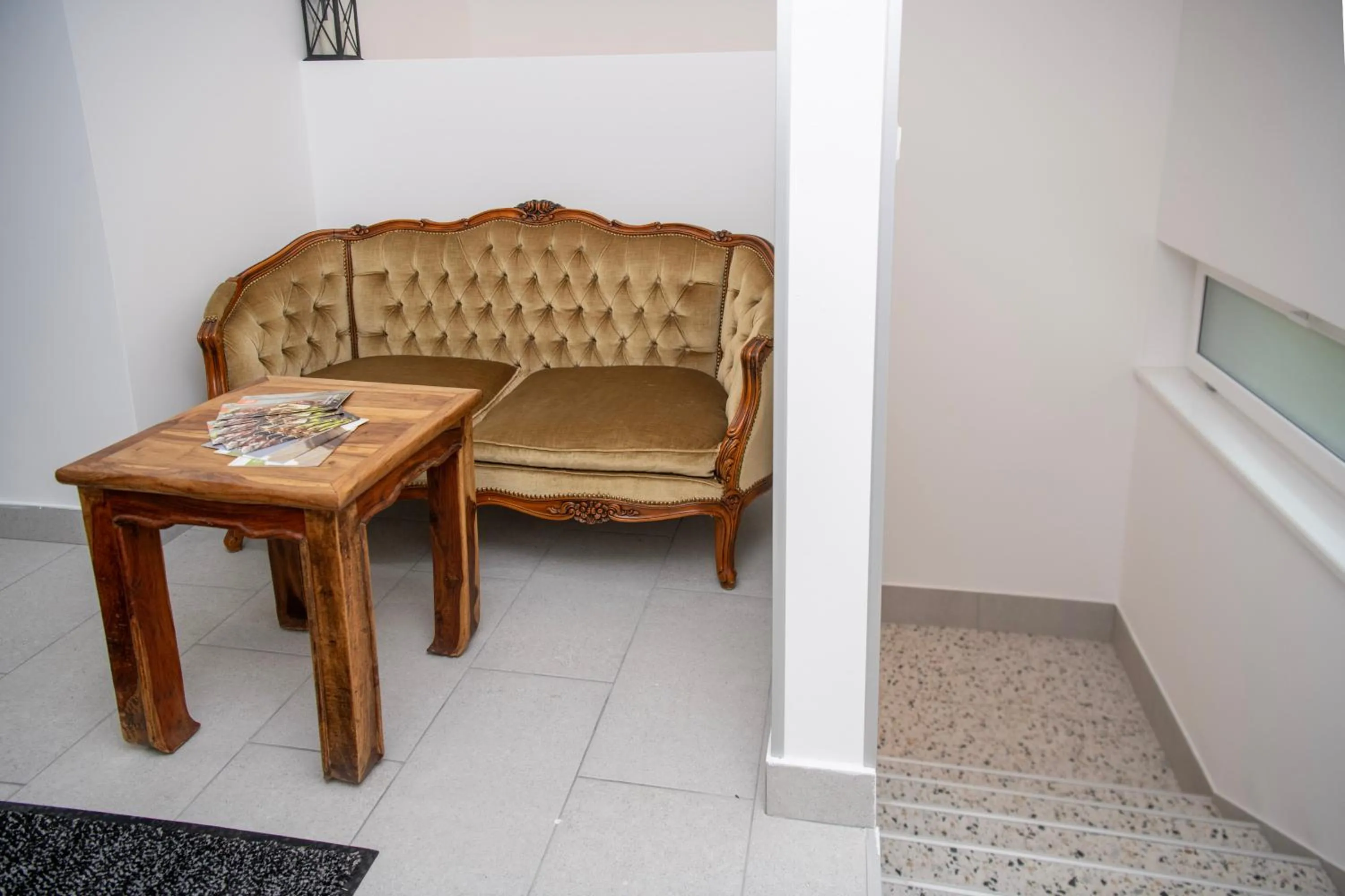 Seating area in Velora apartments