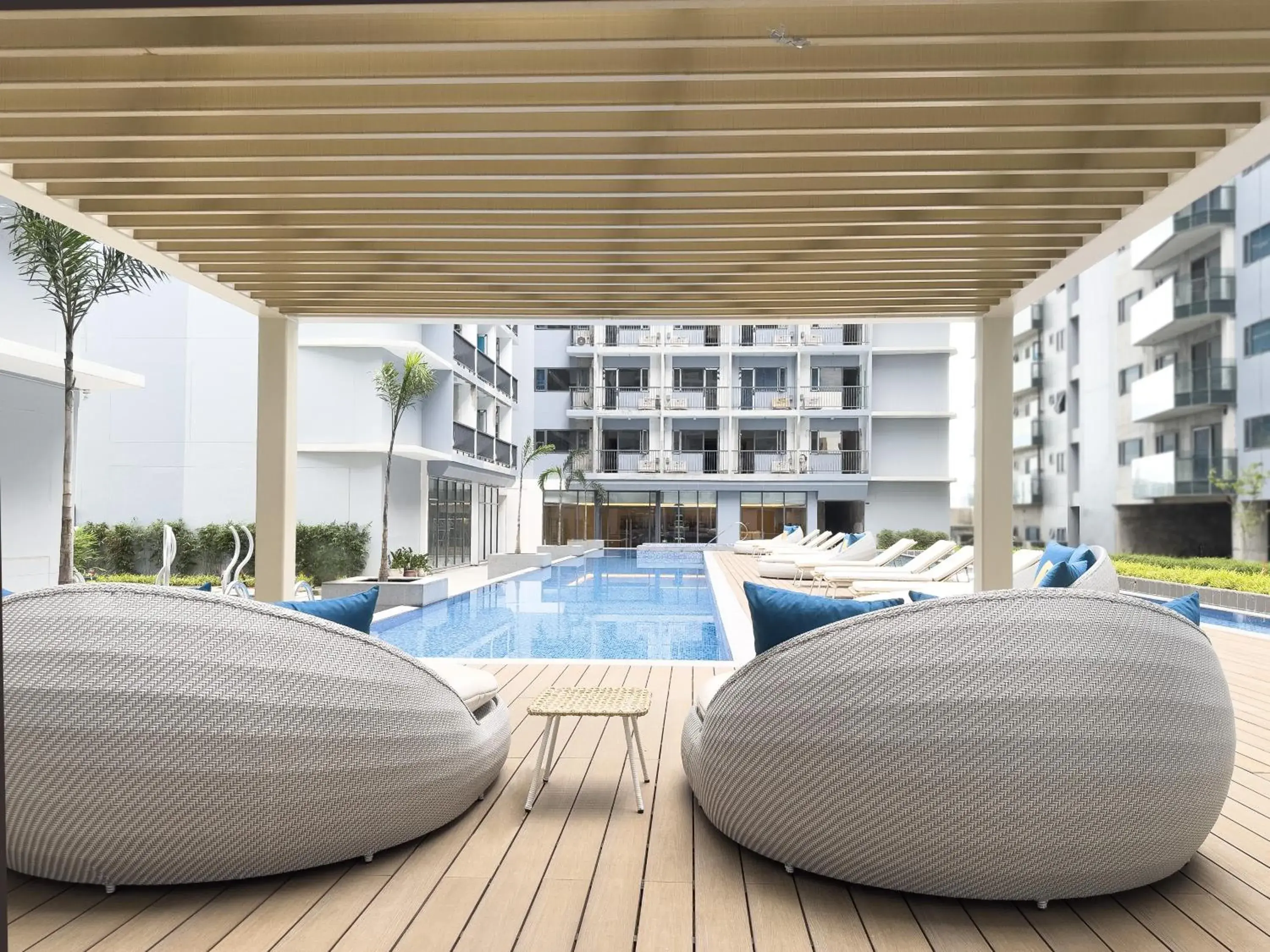 Swimming pool in Savea Bay City Manila Swimming pool in Savea Bay City Manila