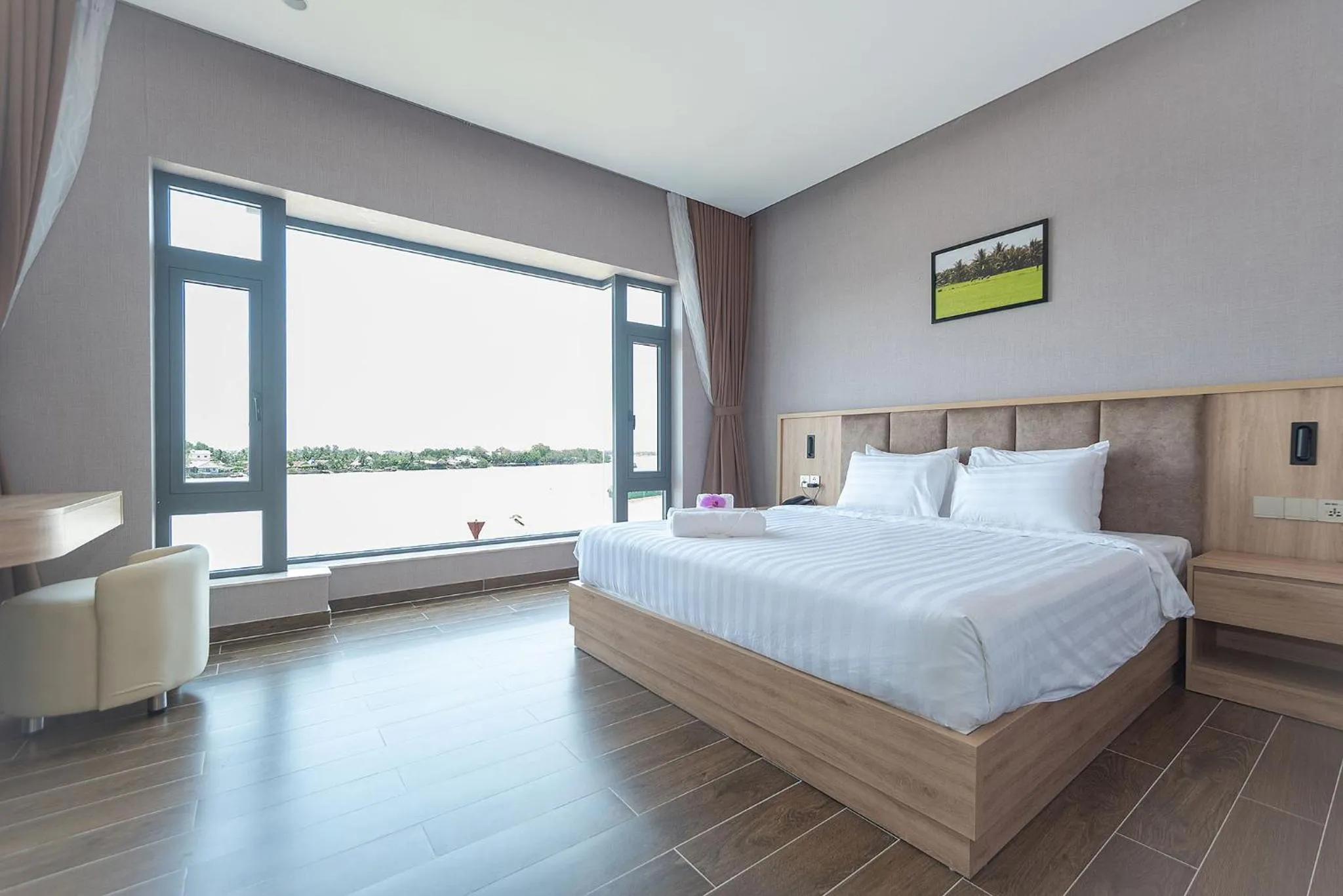 Bed in Bamboo Riverside Boutique Hotel