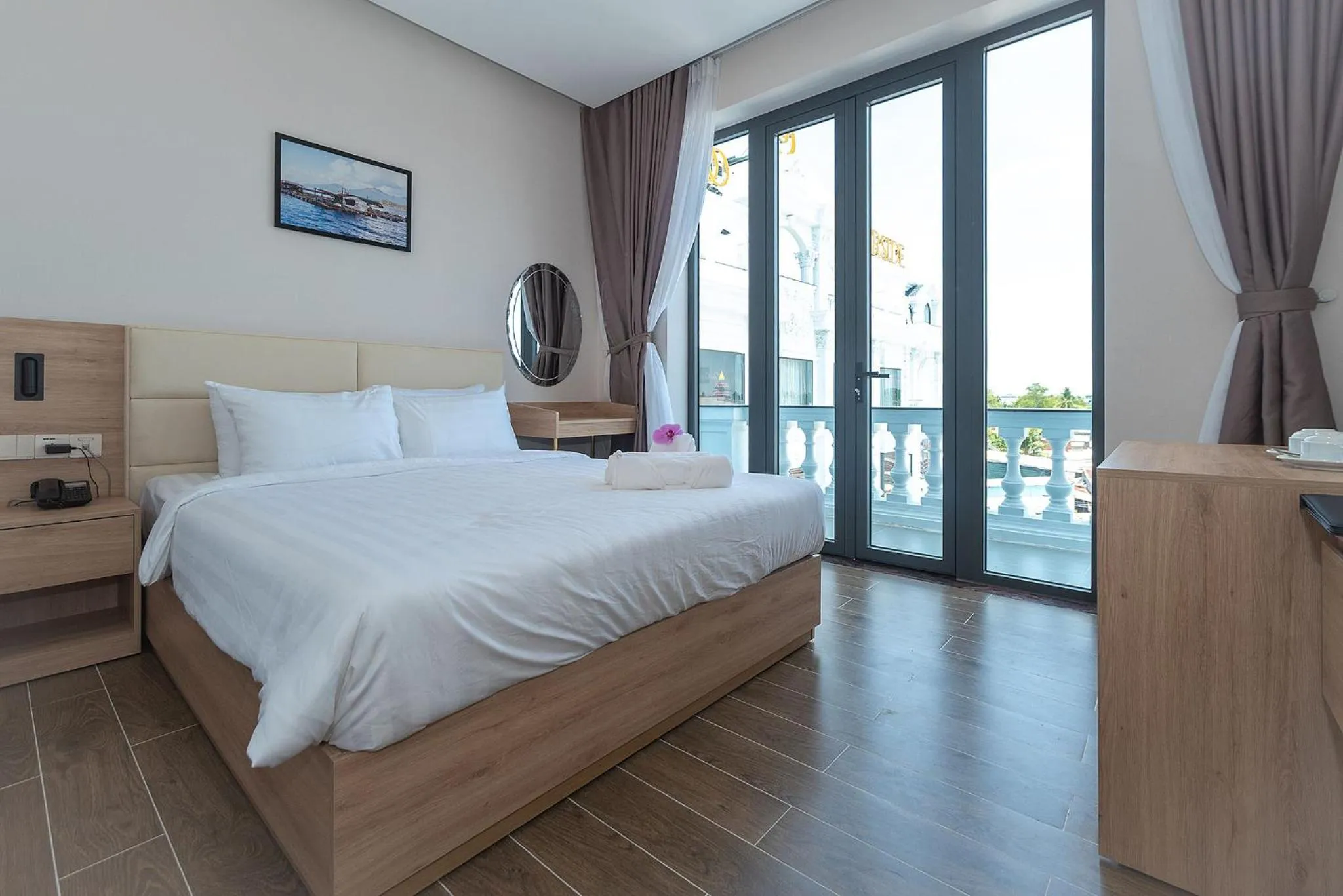 Bed in Bamboo Riverside Boutique Hotel