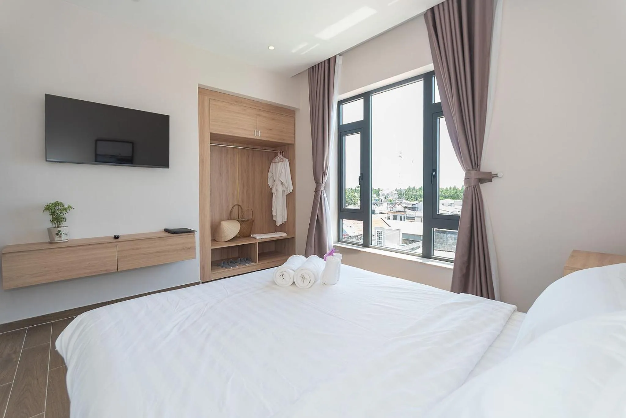 Bed in Bamboo Riverside Boutique Hotel