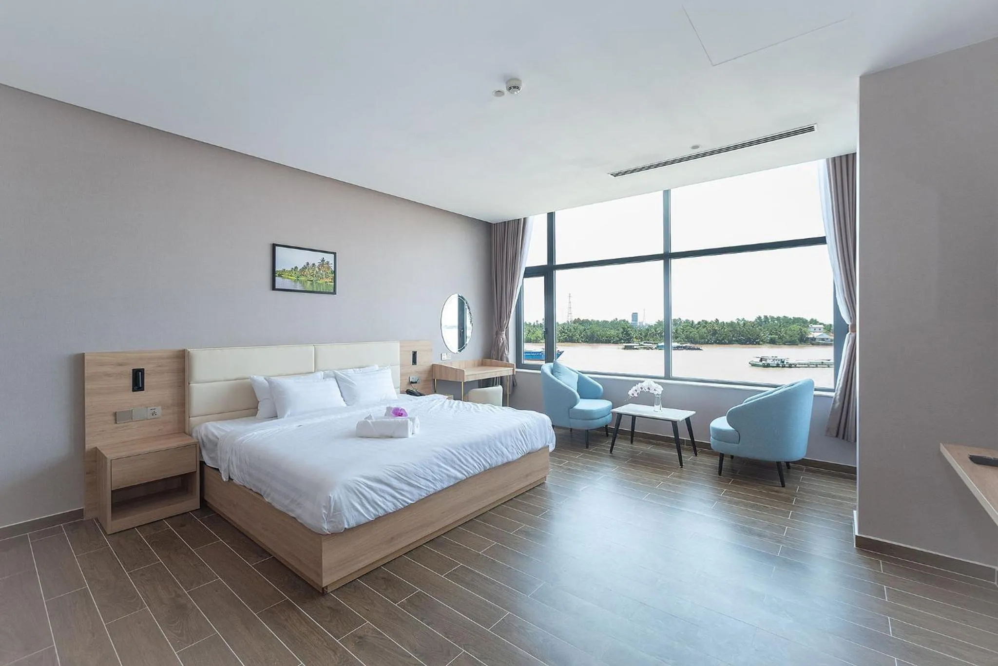 View (from property/room), Bed in Bamboo Riverside Boutique Hotel