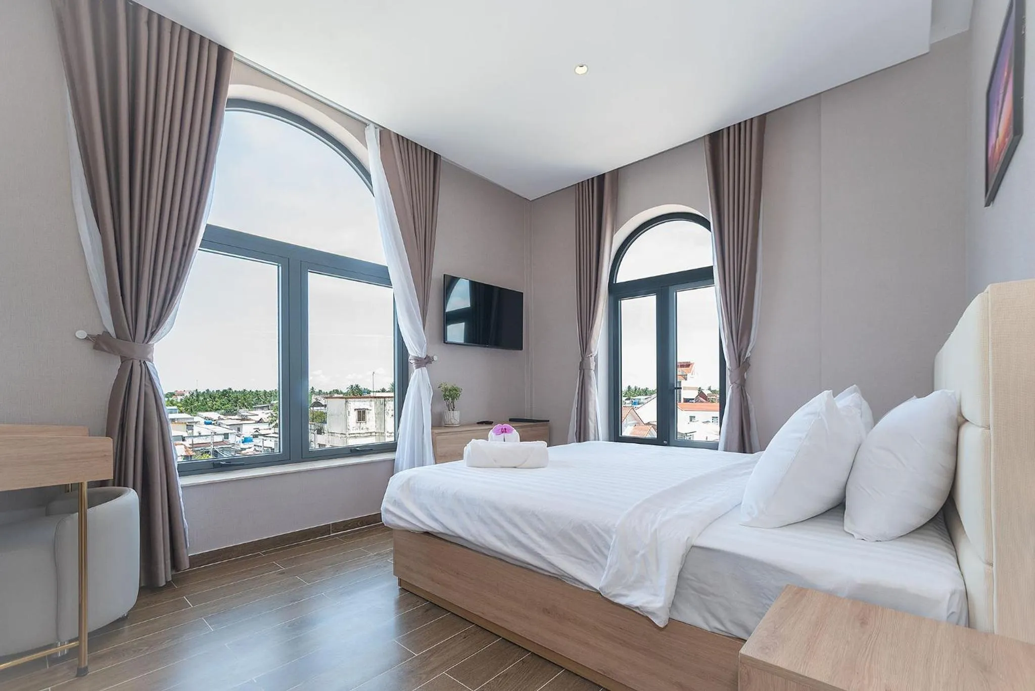 Bed in Bamboo Riverside Boutique Hotel