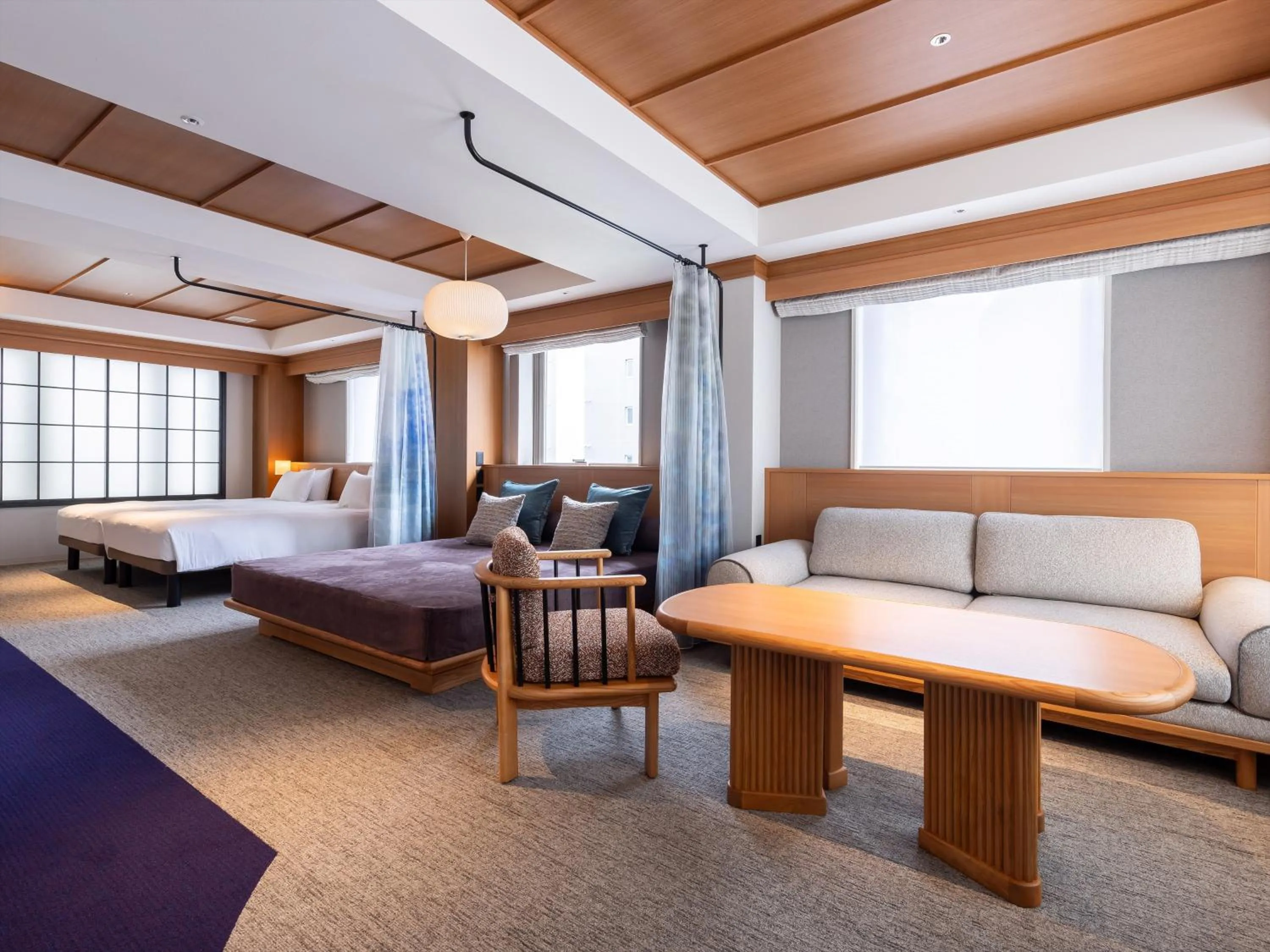 Living room, Bed in HANARE by Tokyu Stay Kyoto Sanjo