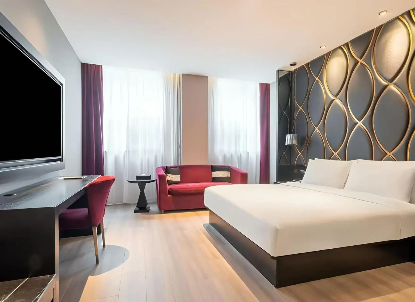 Living room, Bed in Crystal Orange Hotel Shanghai Caohejing Yishan Road