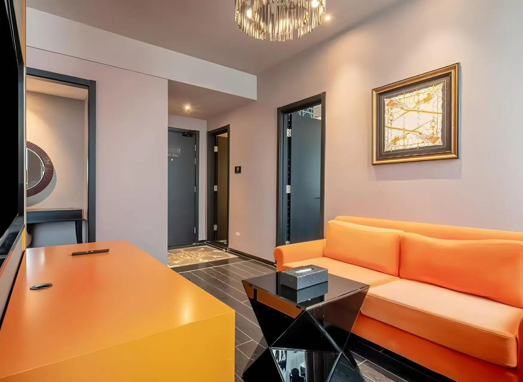 Living room in Crystal Orange Hotel Shanghai Caohejing Yishan Road