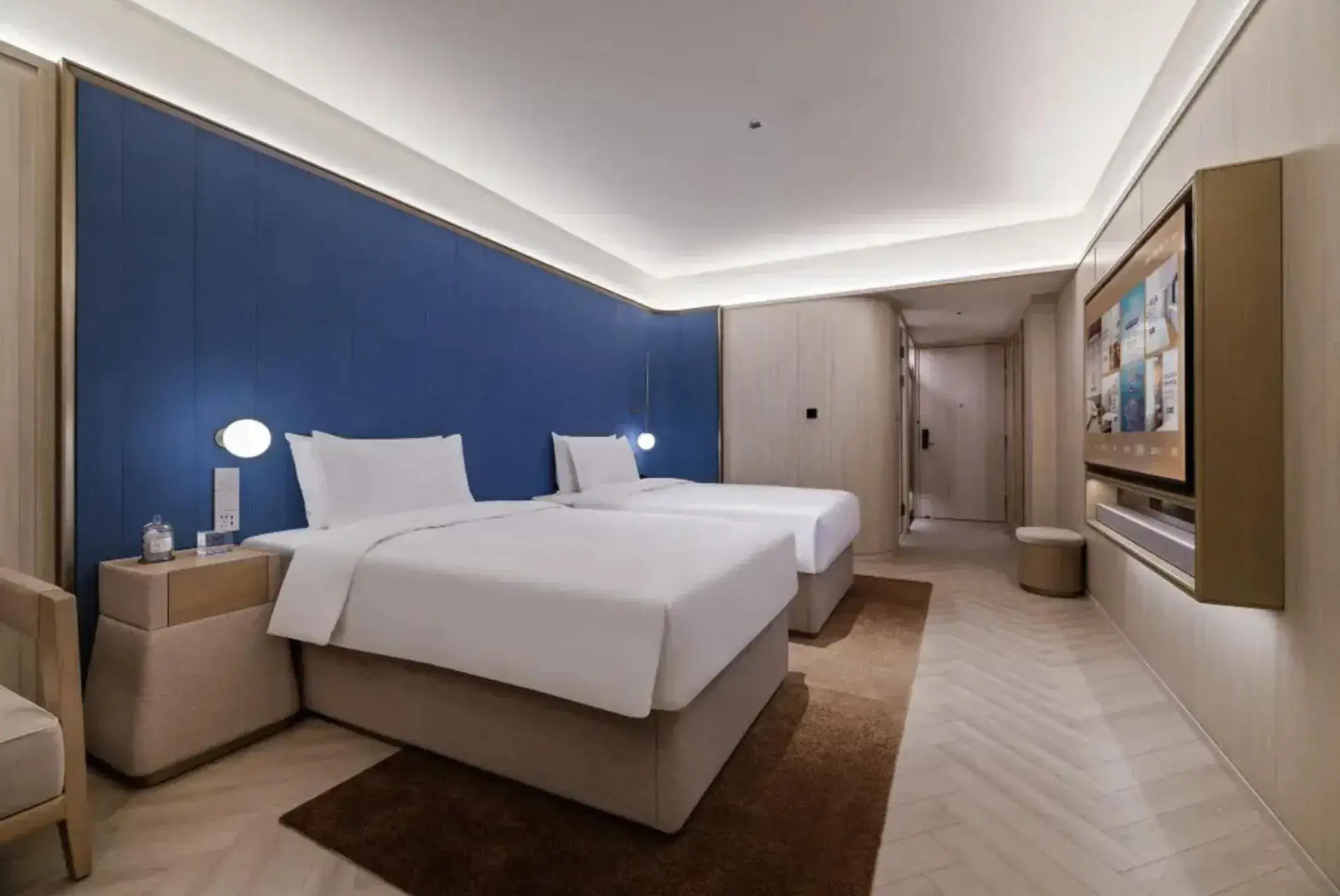 Bed in Crystal Orange Hotel Shanghai Chongming Nanmen Bed in Crystal Orange Hotel Shanghai Chongming Nanmen