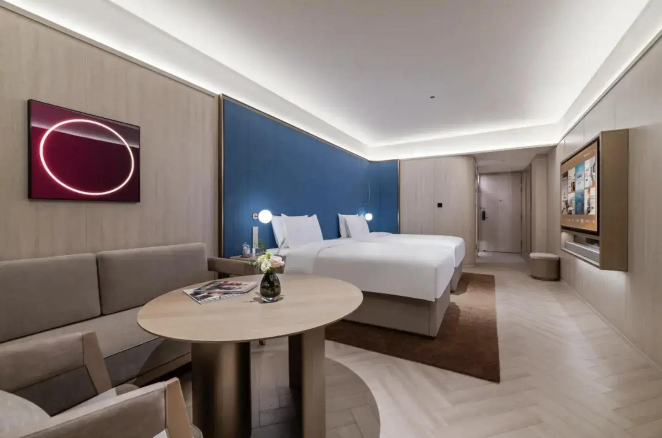 Bed in Crystal Orange Hotel Shanghai Chongming Nanmen Bed in Crystal Orange Hotel Shanghai Chongming Nanmen