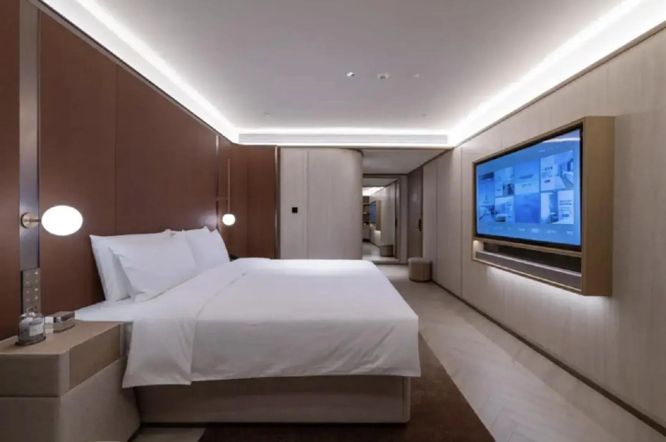 Bed in Crystal Orange Hotel Shanghai Chongming Nanmen Bed in Crystal Orange Hotel Shanghai Chongming Nanmen