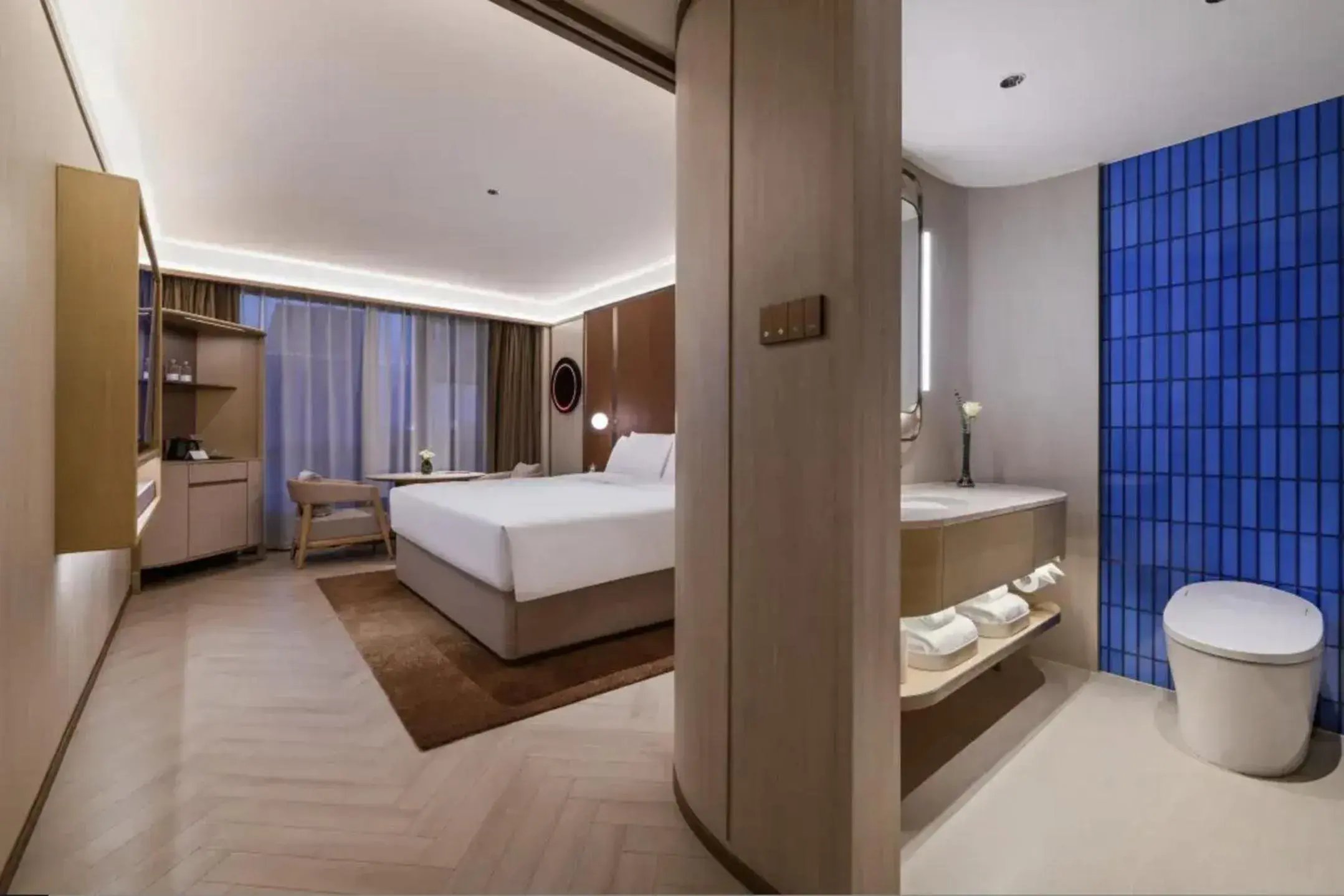 Bed in Crystal Orange Hotel Shanghai Chongming Nanmen Bed in Crystal Orange Hotel Shanghai Chongming Nanmen