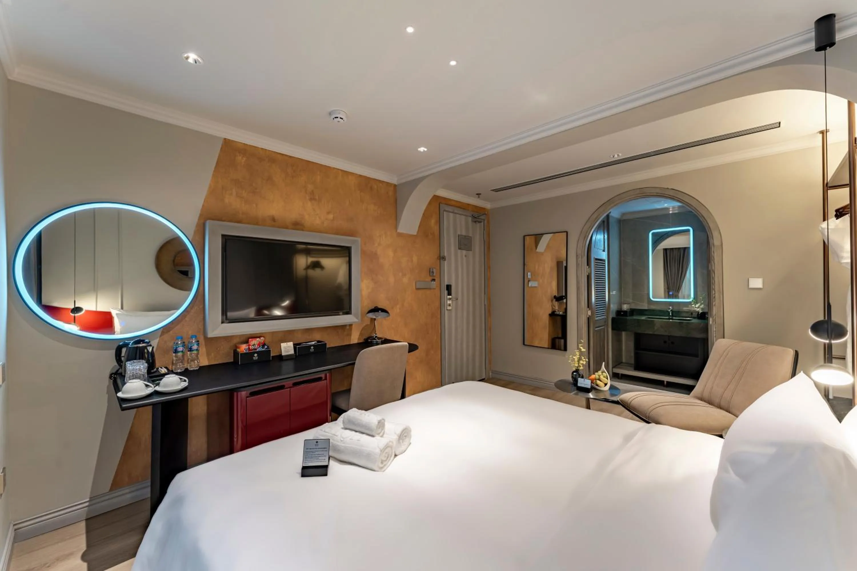 Bed in GRAND HOTEL du LAC Boutique Saigon