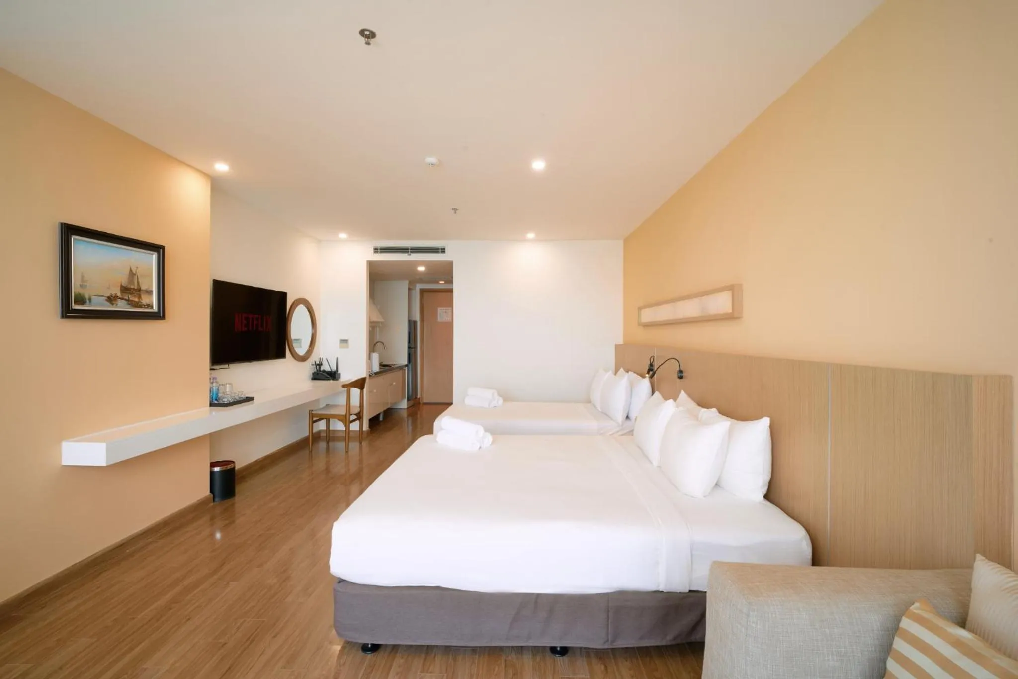 Photo of the whole room, Bed in S Lux Apartment Starcity with Sea View
