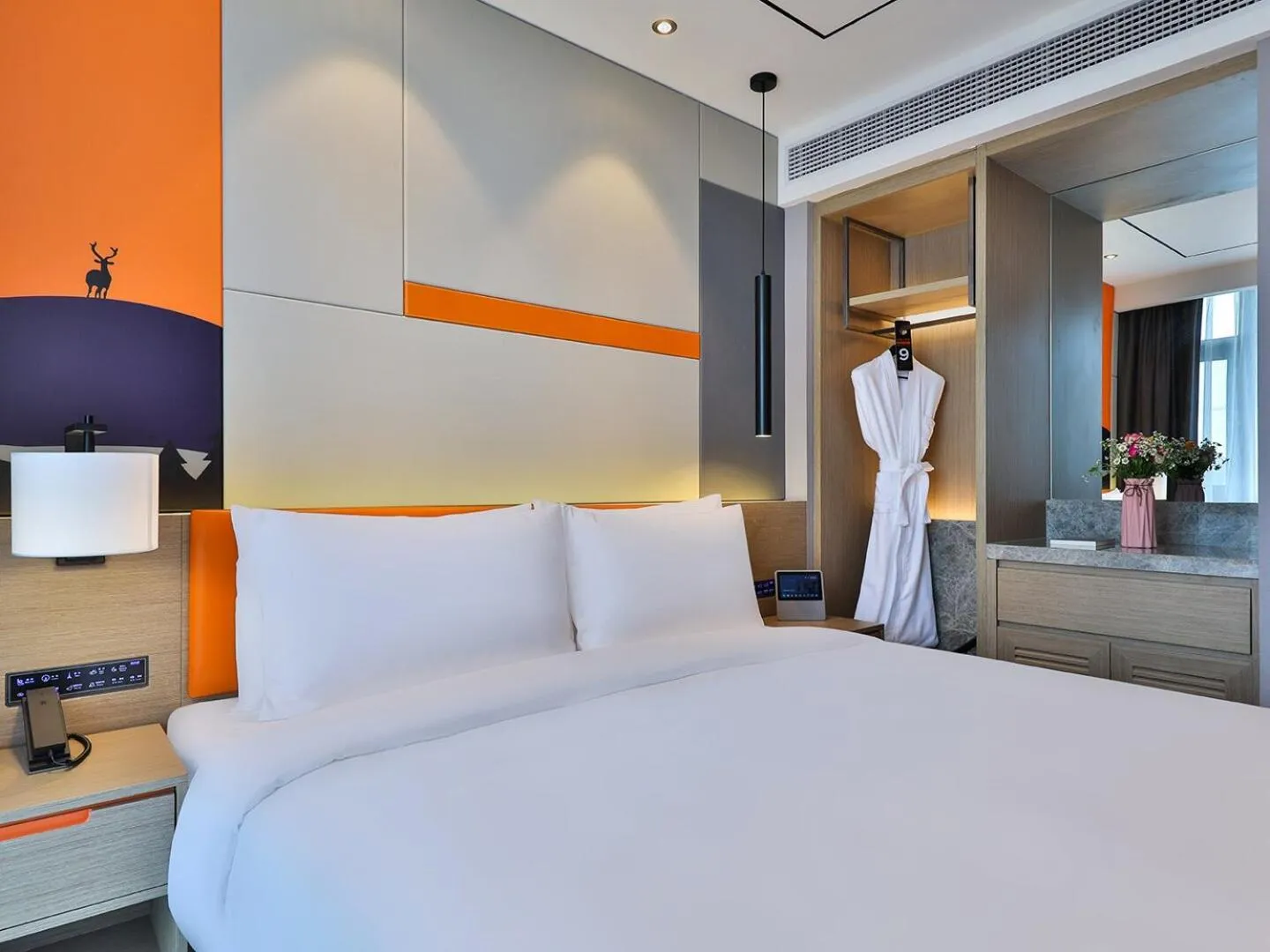 Bed in Crystal Orange Hotel Shanghai University Dachang