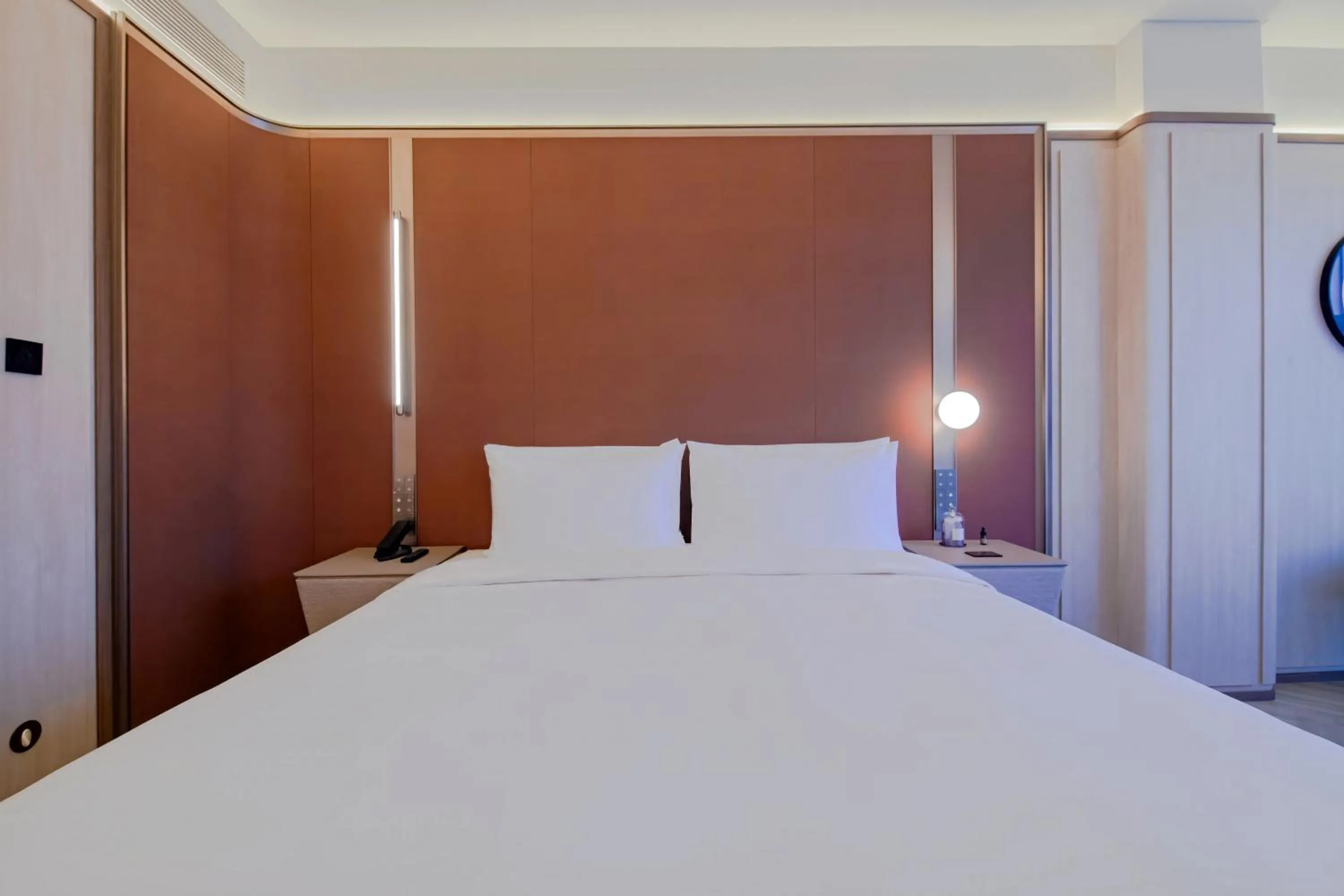 Bed in Crystal Hotel, Nanjing Road Pedestrian Street, The Bund, Shanghai