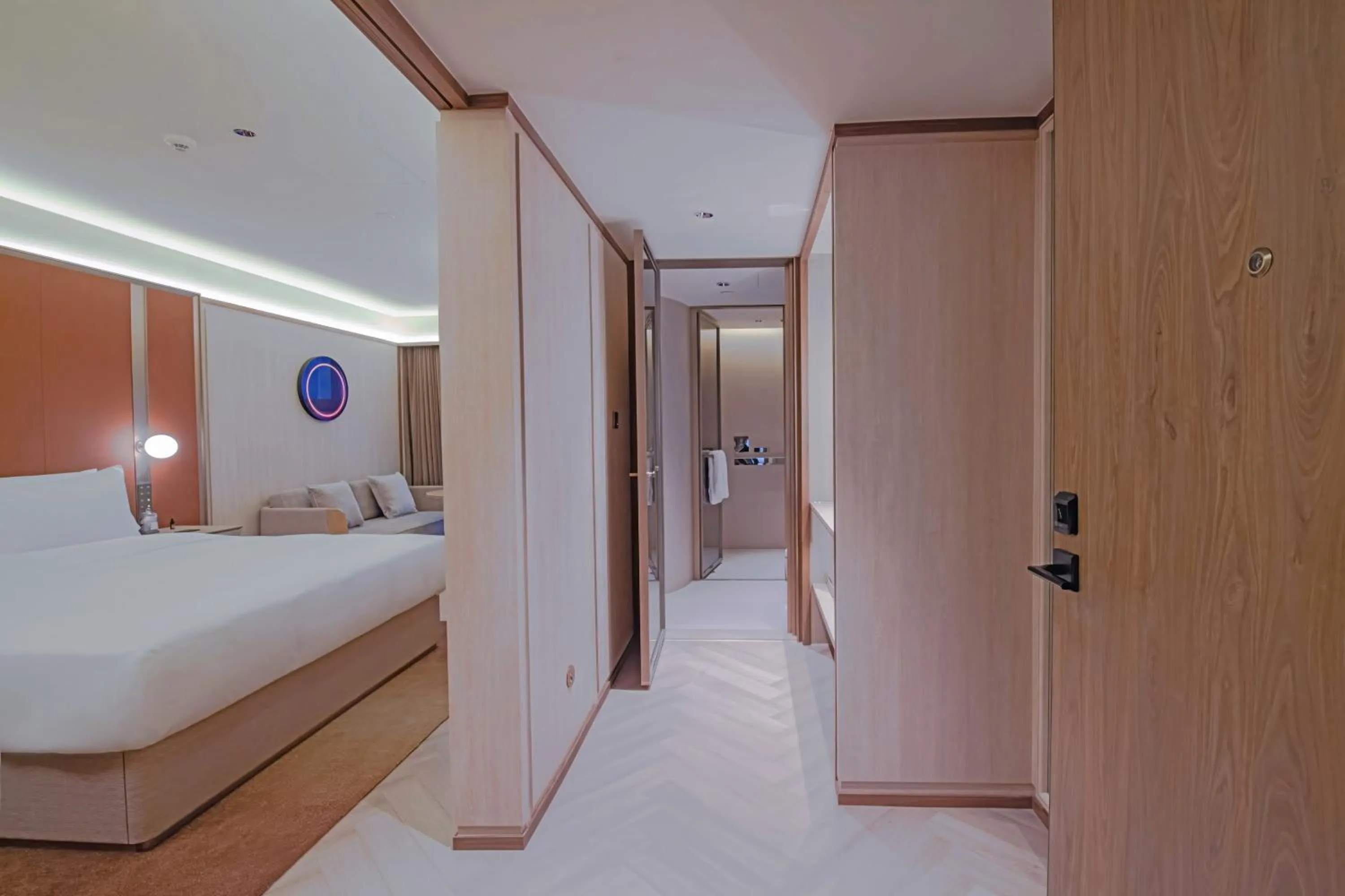 Bed in Crystal Hotel, Nanjing Road Pedestrian Street, The Bund, Shanghai