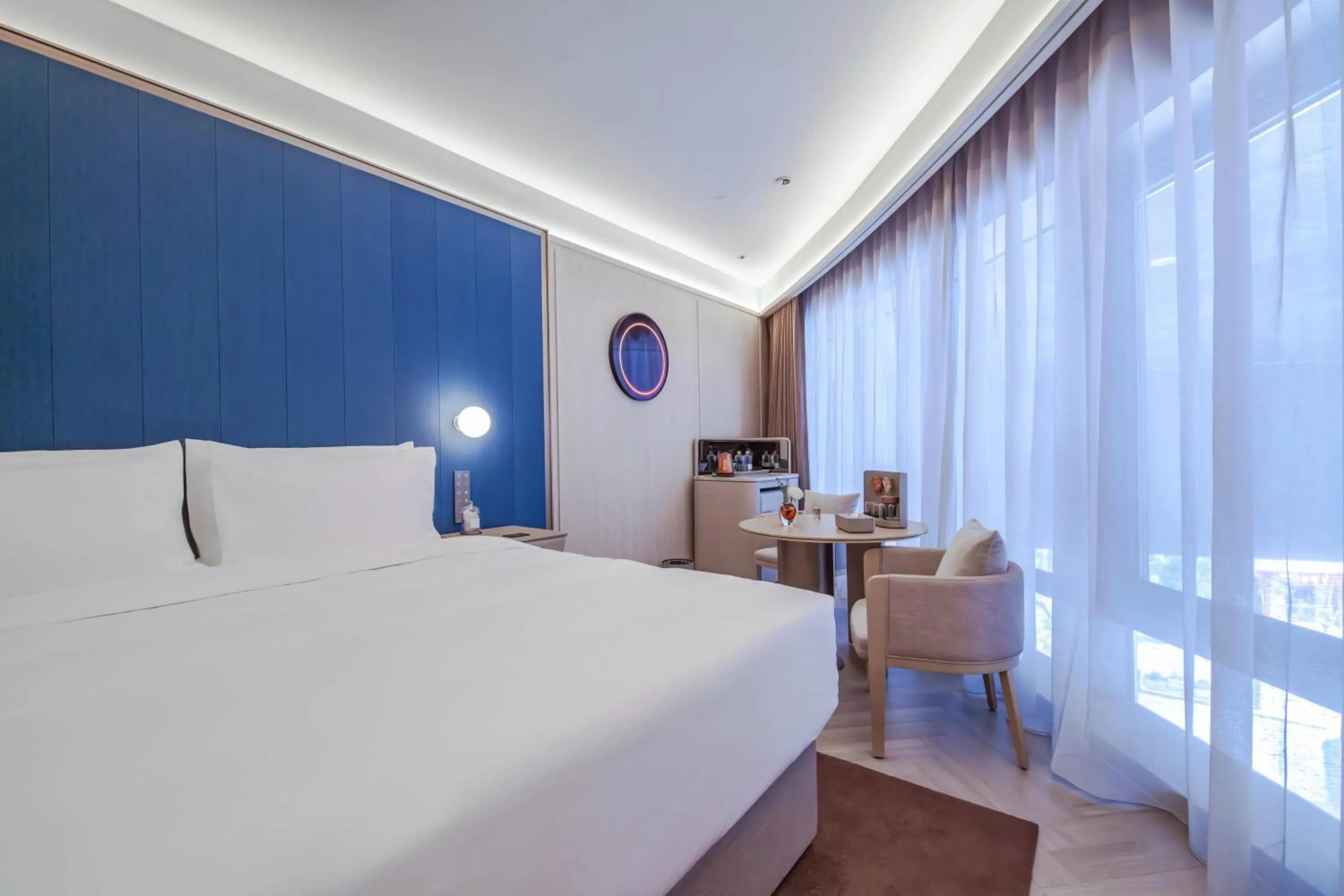 Bed in Crystal Hotel, Nanjing Road Pedestrian Street, The Bund, Shanghai