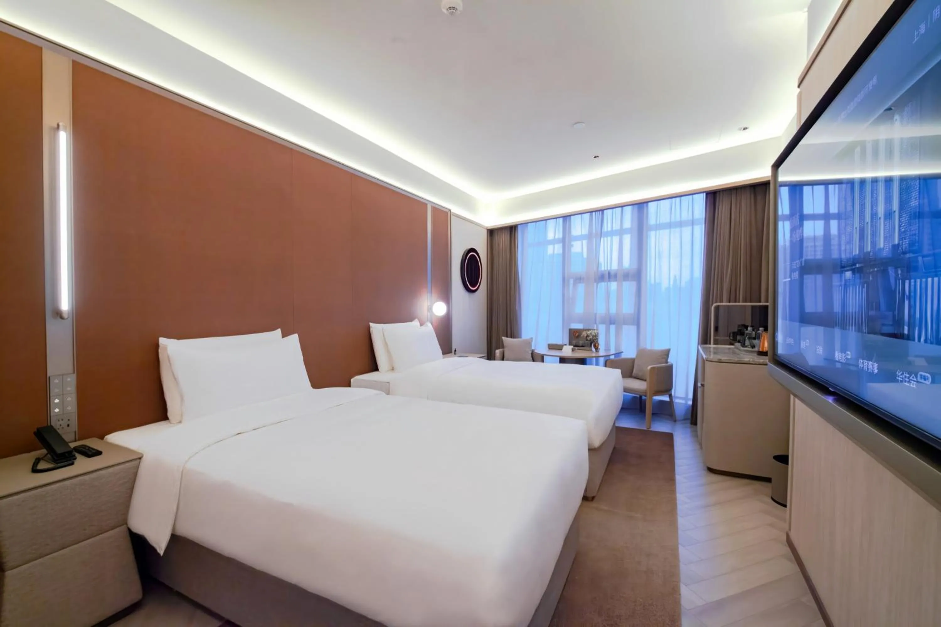 Bed in Crystal Hotel, Nanjing Road Pedestrian Street, The Bund, Shanghai