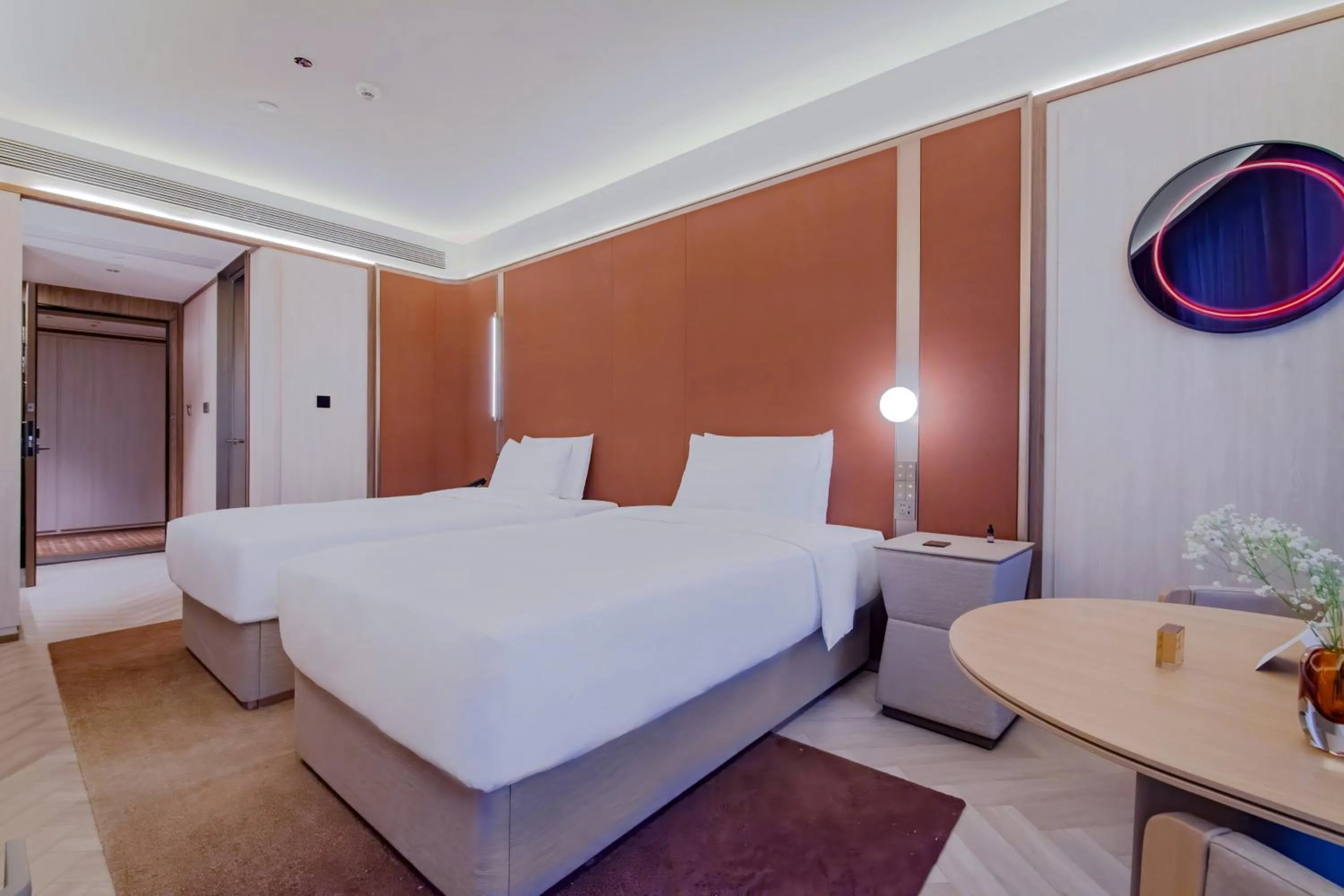 Bed in Crystal Hotel, Nanjing Road Pedestrian Street, The Bund, Shanghai