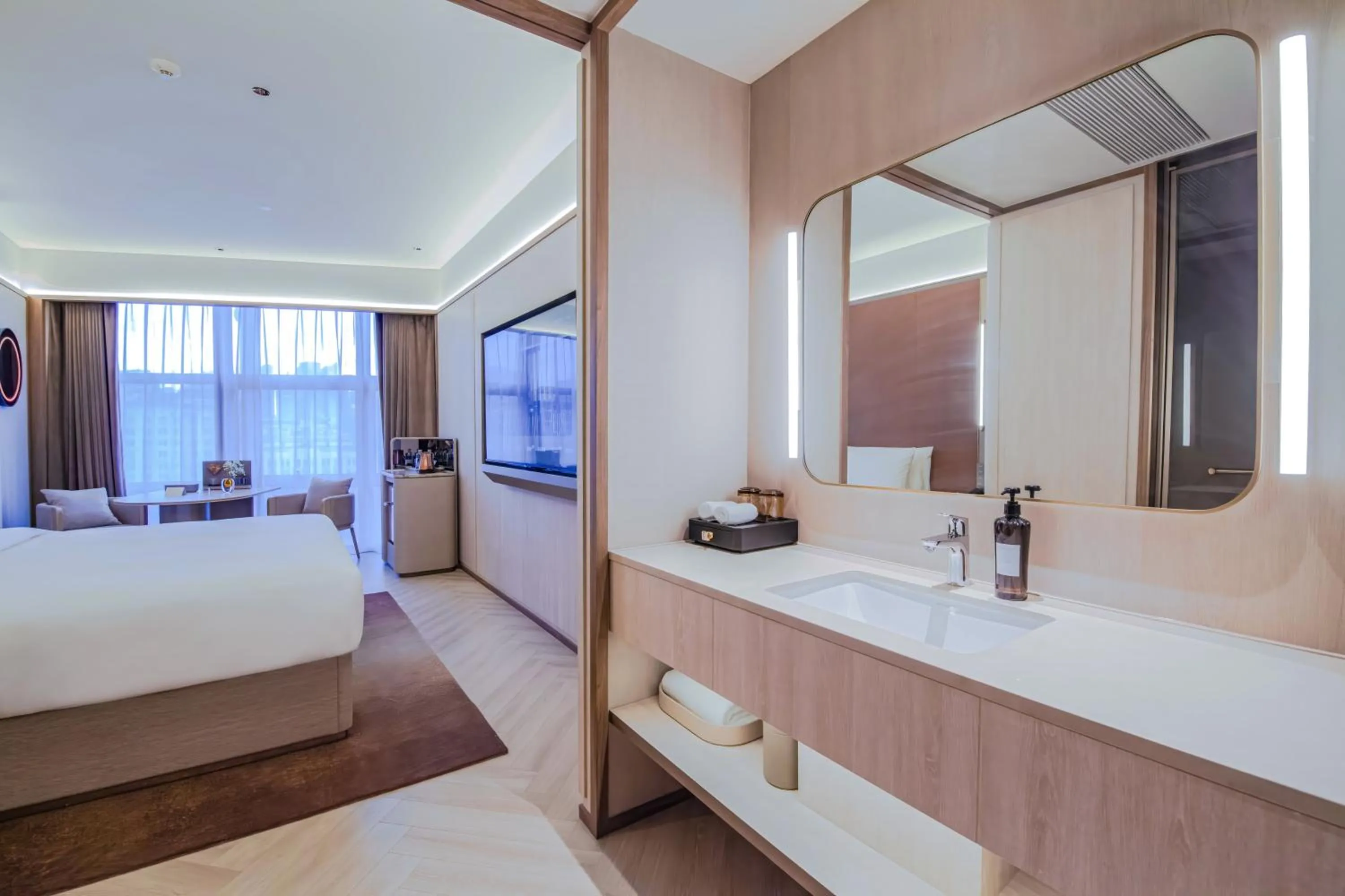 Bed in Crystal Hotel, Nanjing Road Pedestrian Street, The Bund, Shanghai