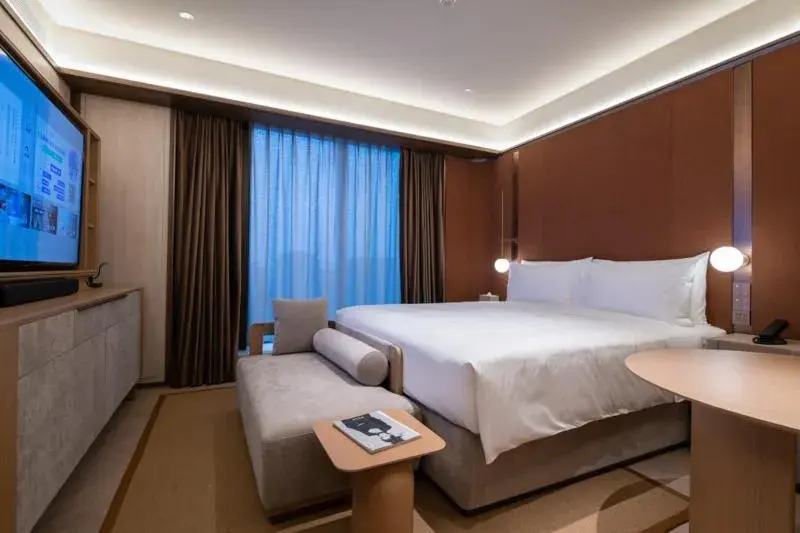 Bed in Shanghai Changfeng Business District Orange Crystal Hotel Bed in Shanghai Changfeng Business District Orange Crystal Hotel