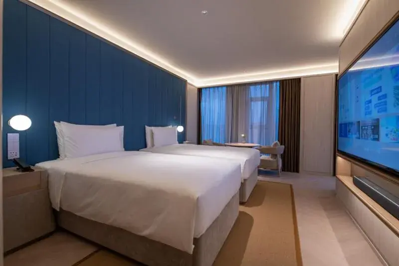 Bed in Shanghai Changfeng Business District Orange Crystal Hotel Bed in Shanghai Changfeng Business District Orange Crystal Hotel