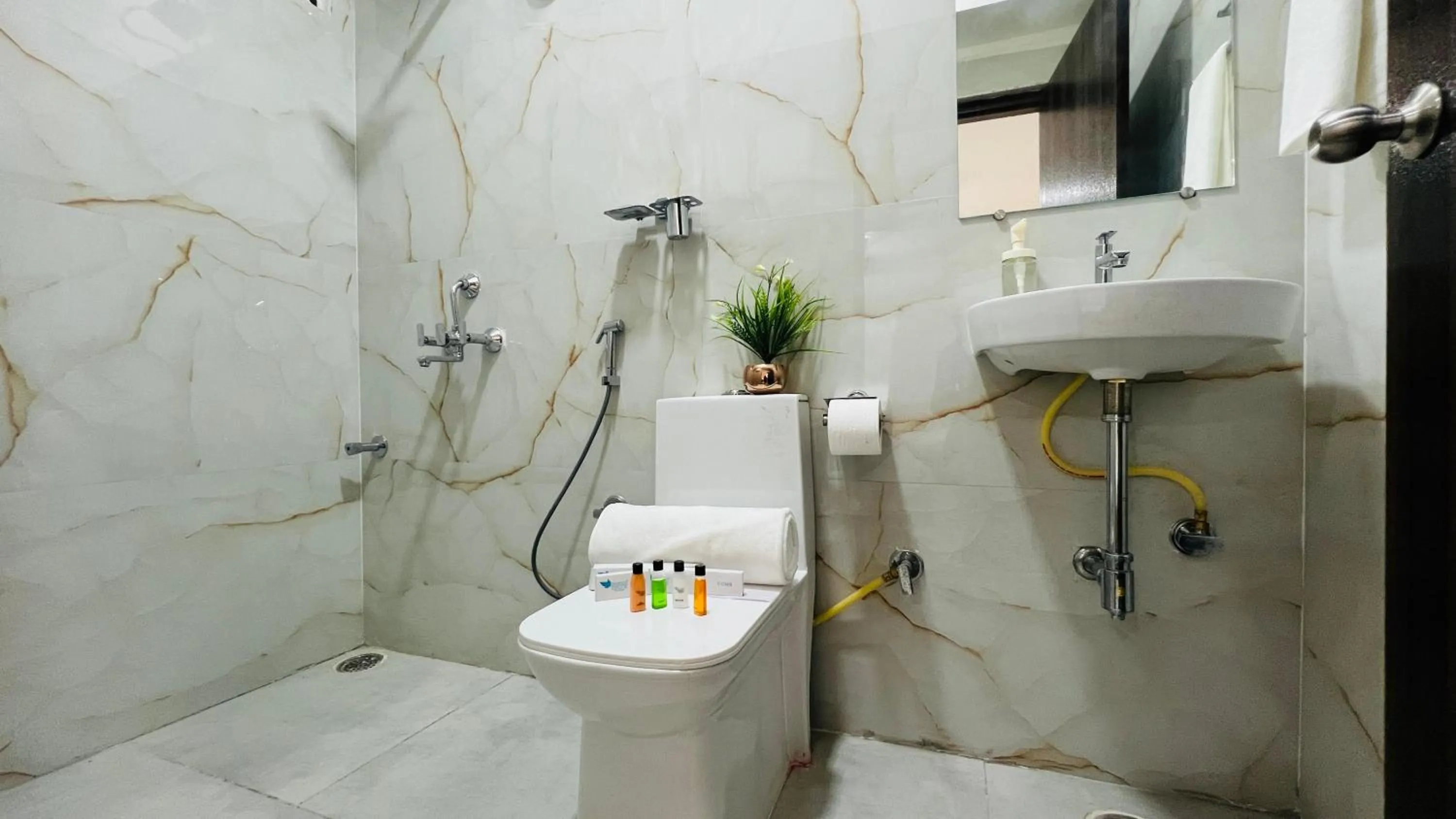 Toilet in Olive Serviced Apartments - HICC Hitex Hyderabad