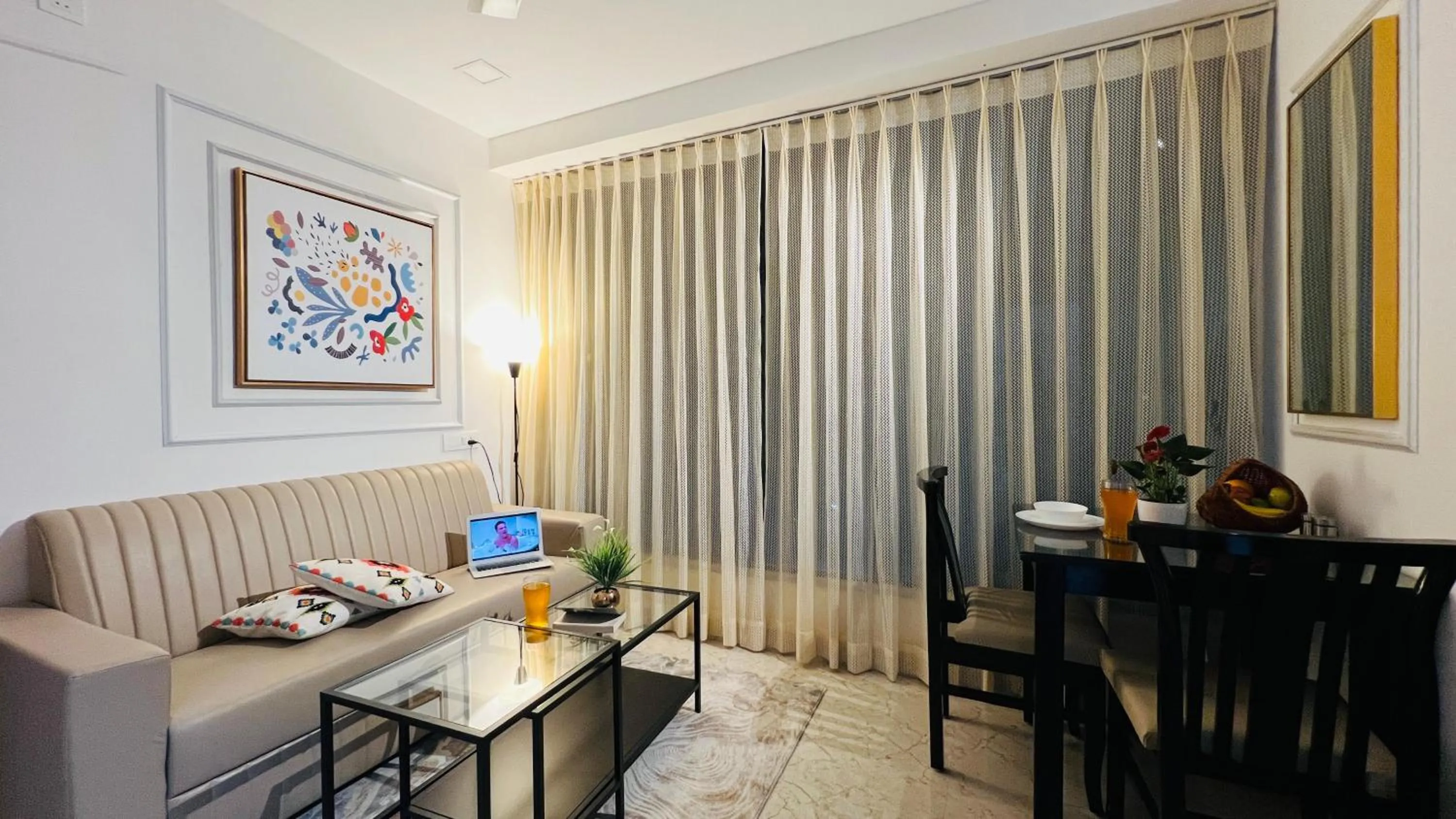 Living room in Olive Serviced Apartments - HICC Hitex Hyderabad