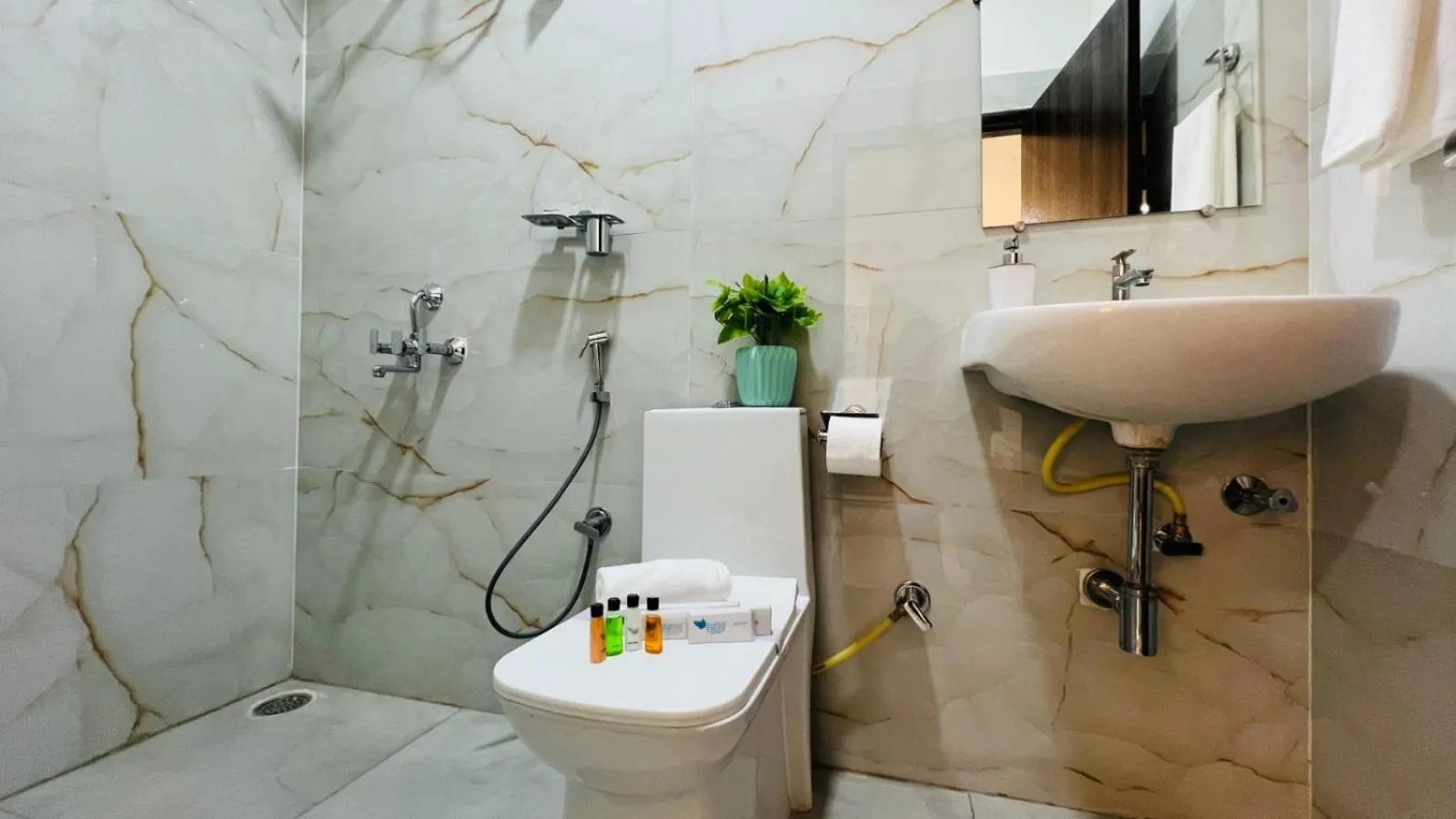 Toilet in Olive Serviced Apartments - HICC Hitex Hyderabad