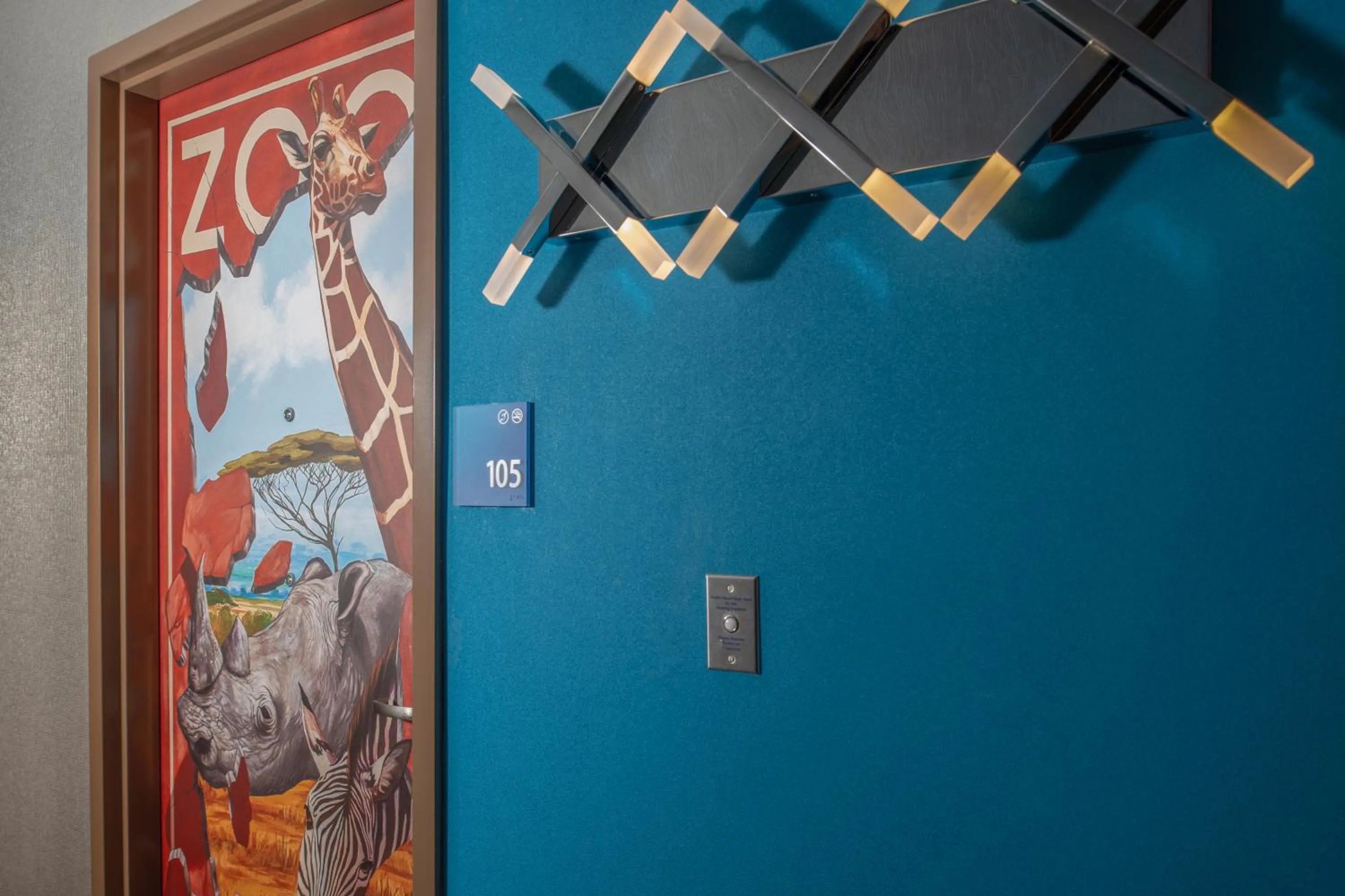 Decorative detail in Staypineapple, Hotel Z, Gaslamp San Diego