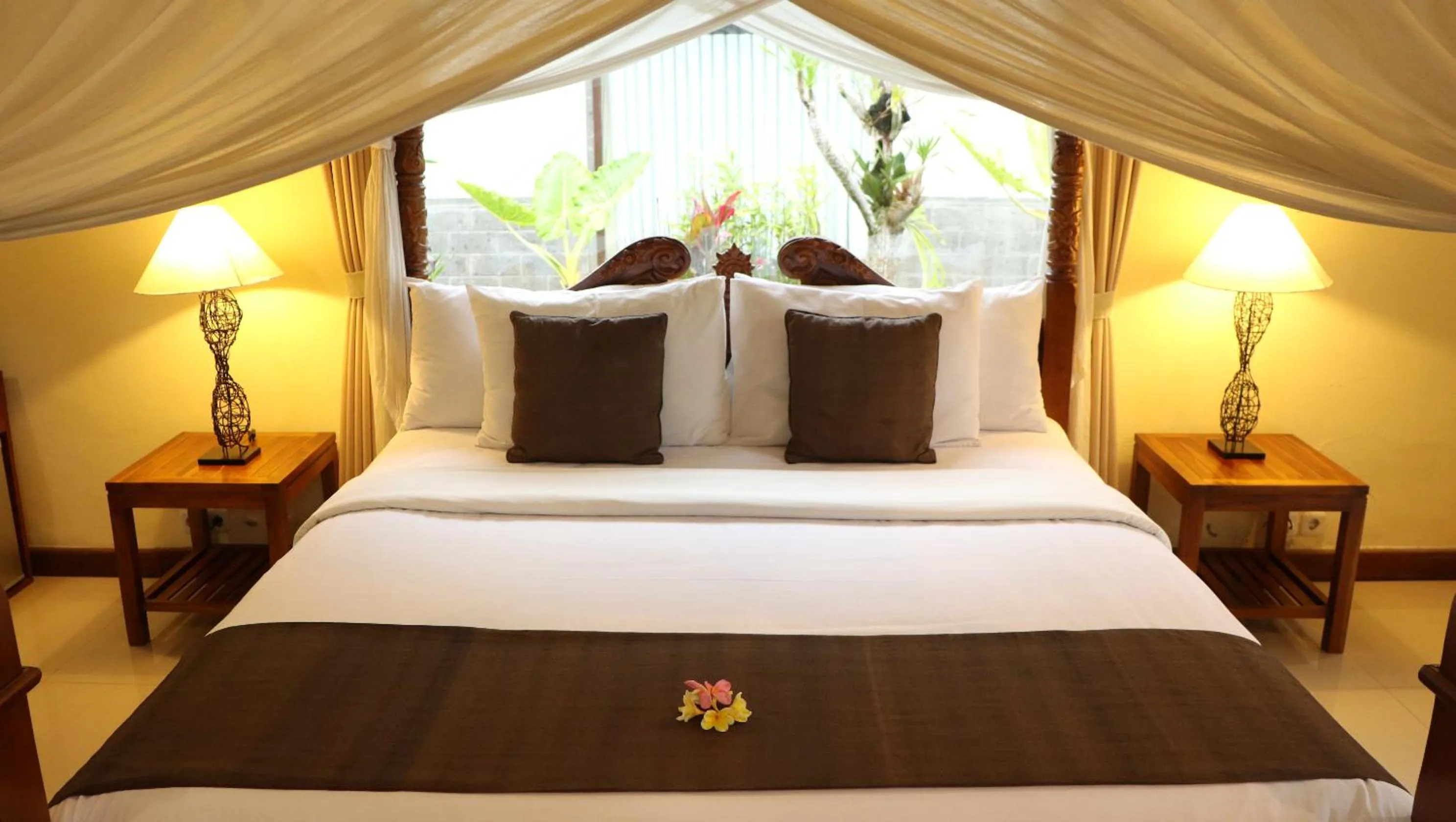 Bed in Villa JJ and Spa Ubud