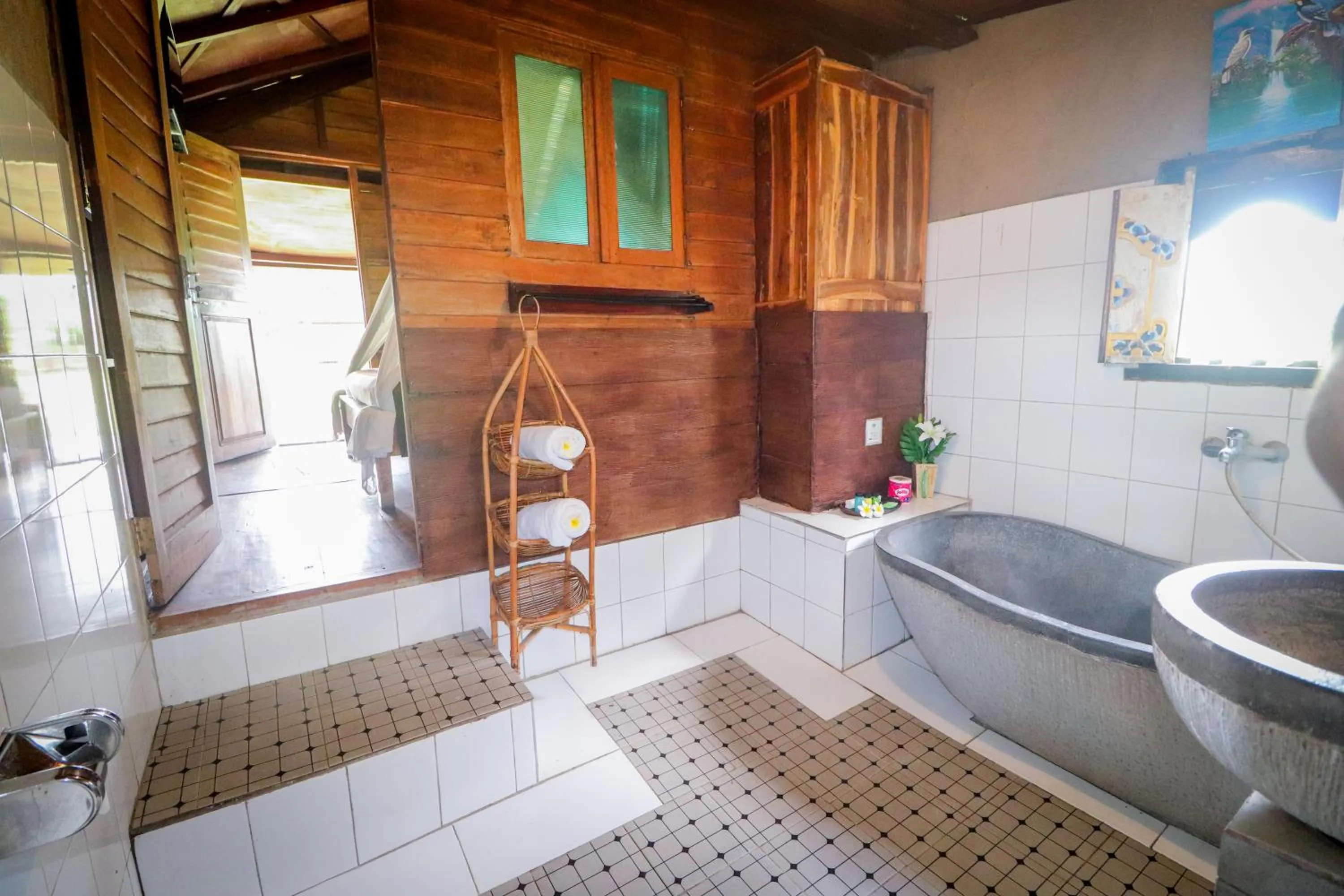 Shower in Villa JJ and Spa Ubud
