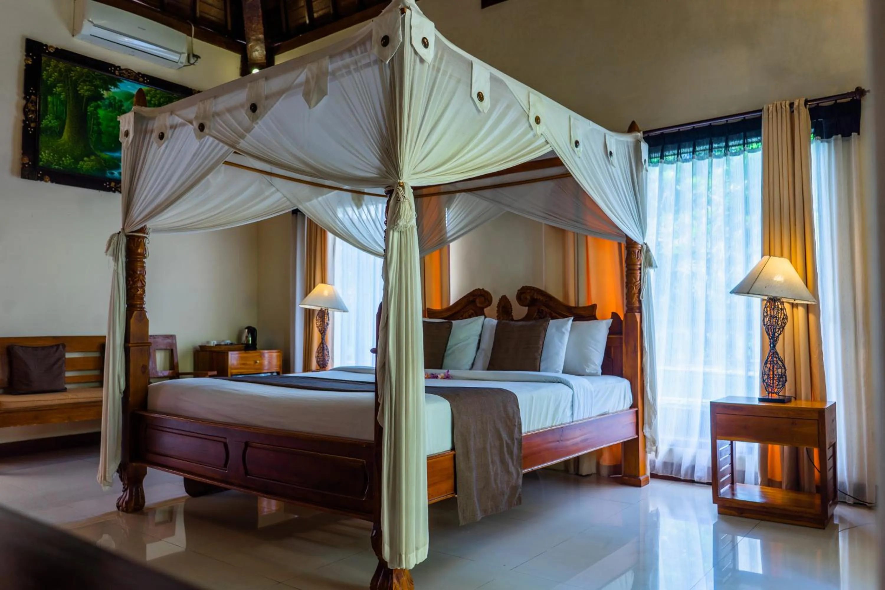 Bed in Villa JJ and Spa Ubud