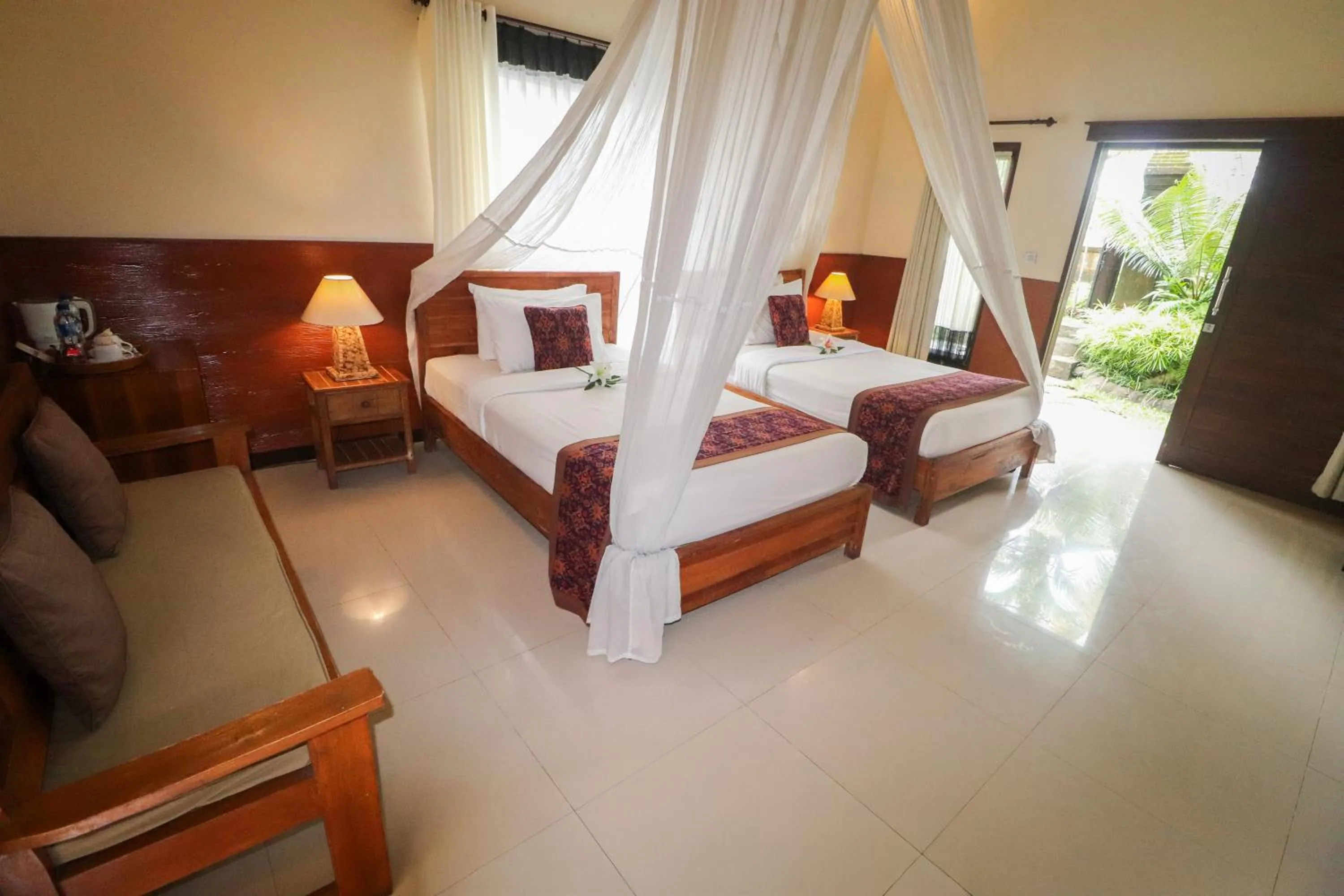 Bed in Villa JJ and Spa Ubud
